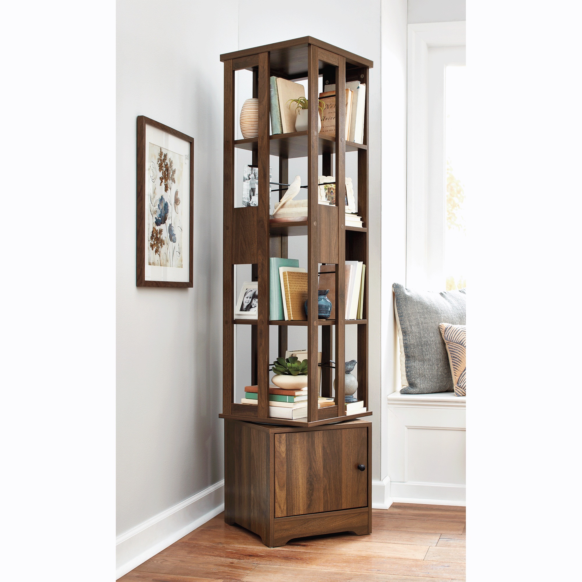 Rotating Media Bookcase