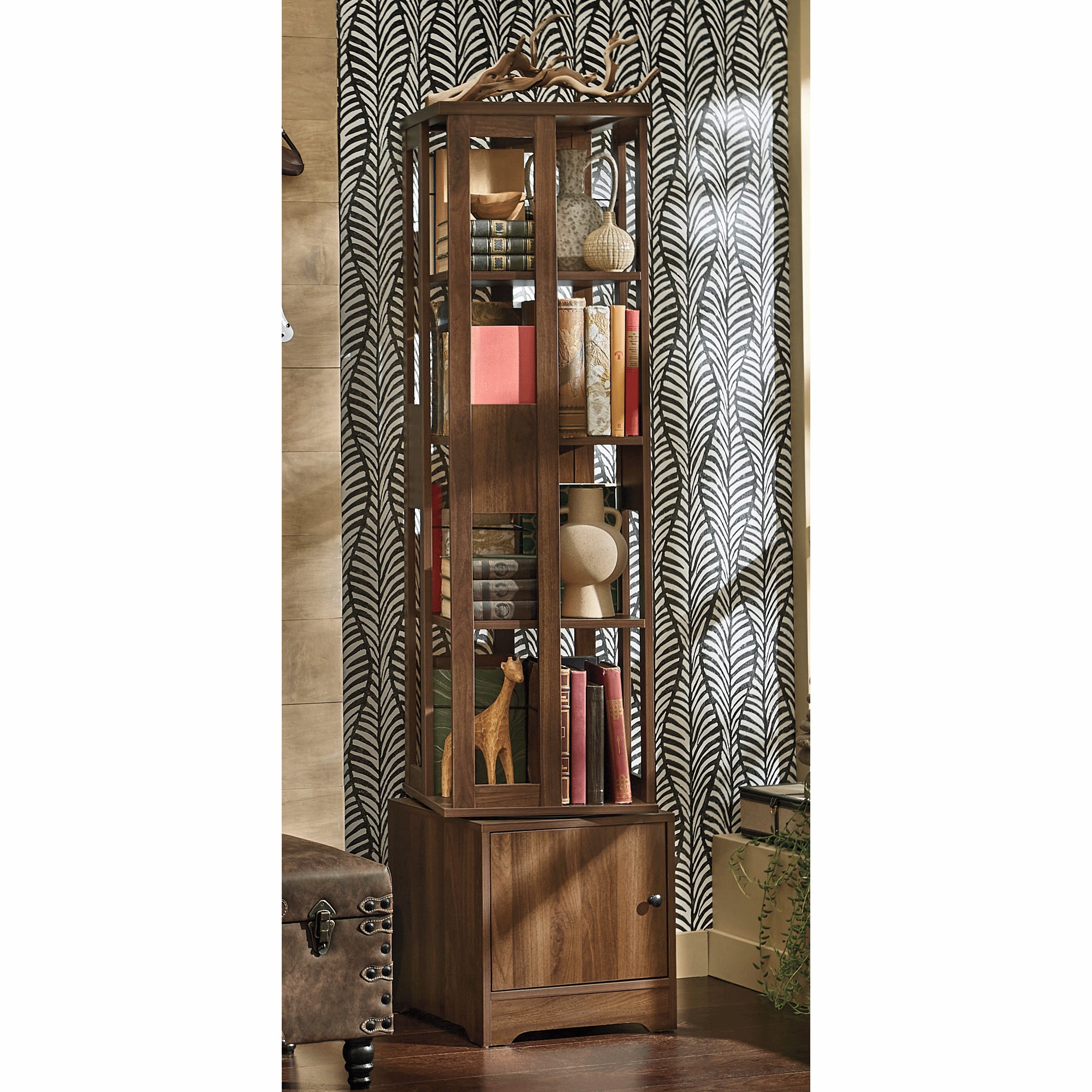 Rotating Media Bookcase