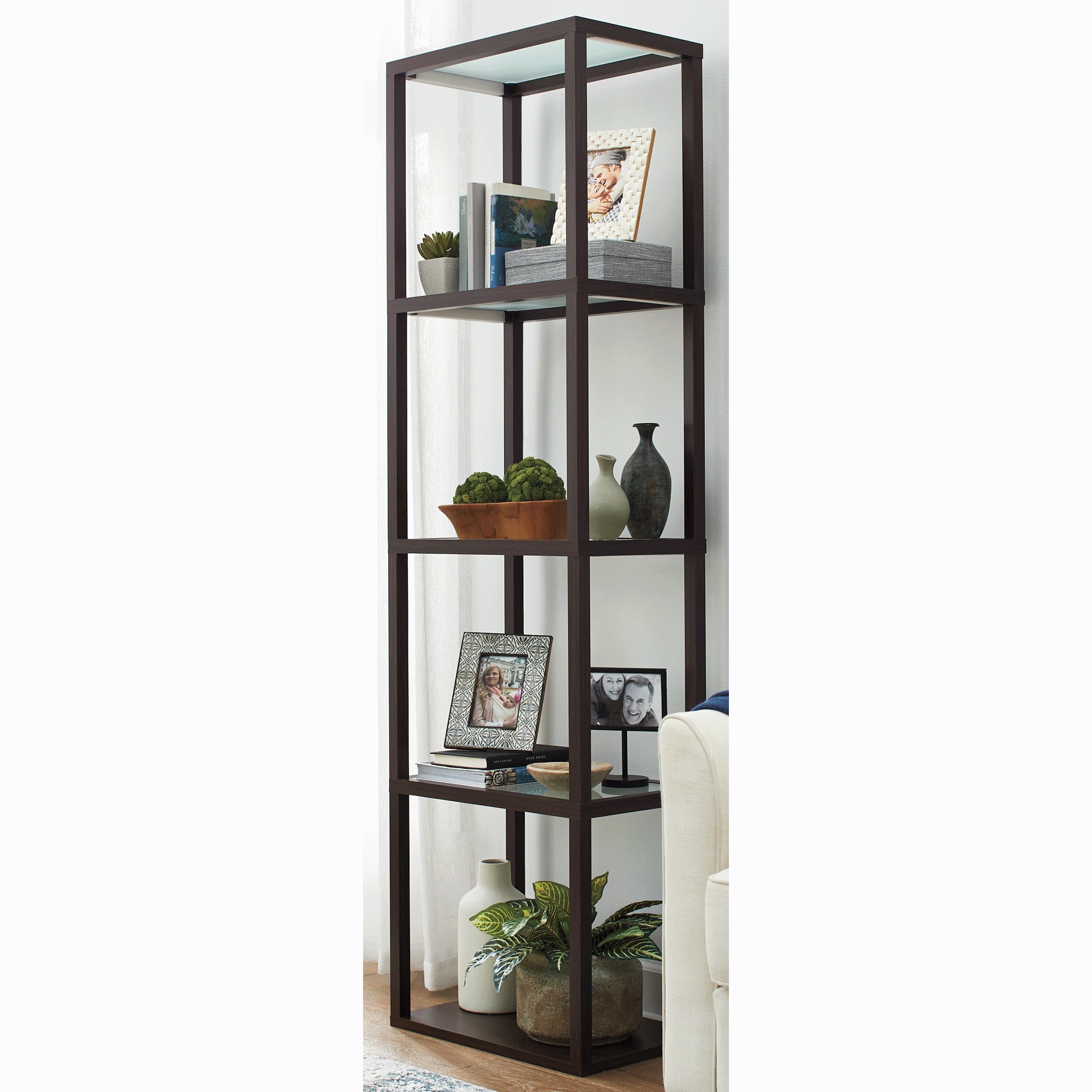 Adjustable-Lighting Display Shelf