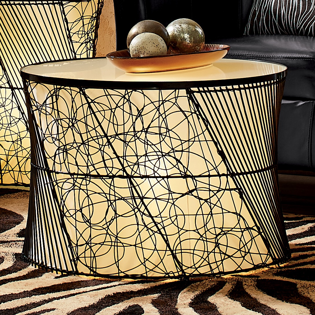 Zeke Floor Lamp, End Table and Coffee Table