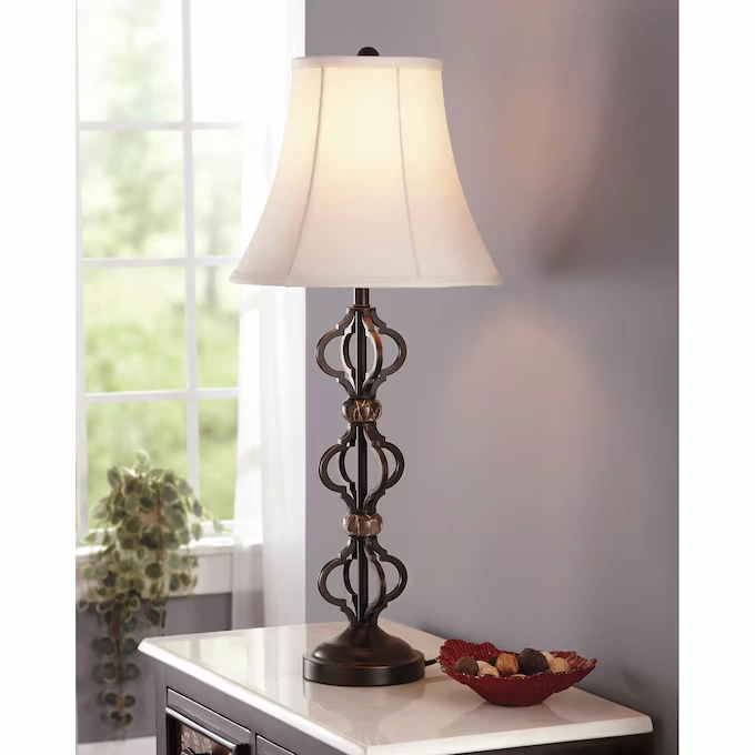 Avery Faux-Marble Table Lamp