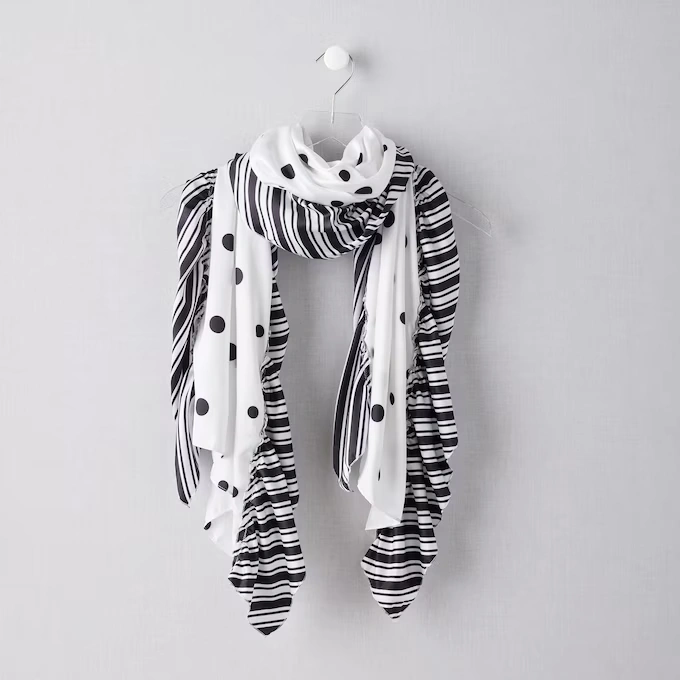 Black and White Scarf