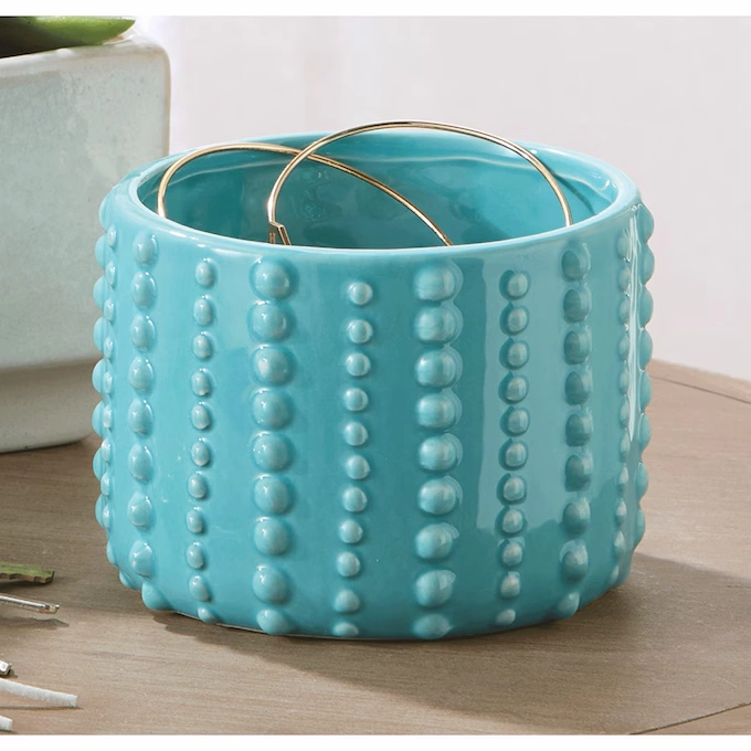 Decorative Aqua Trinket Bowl