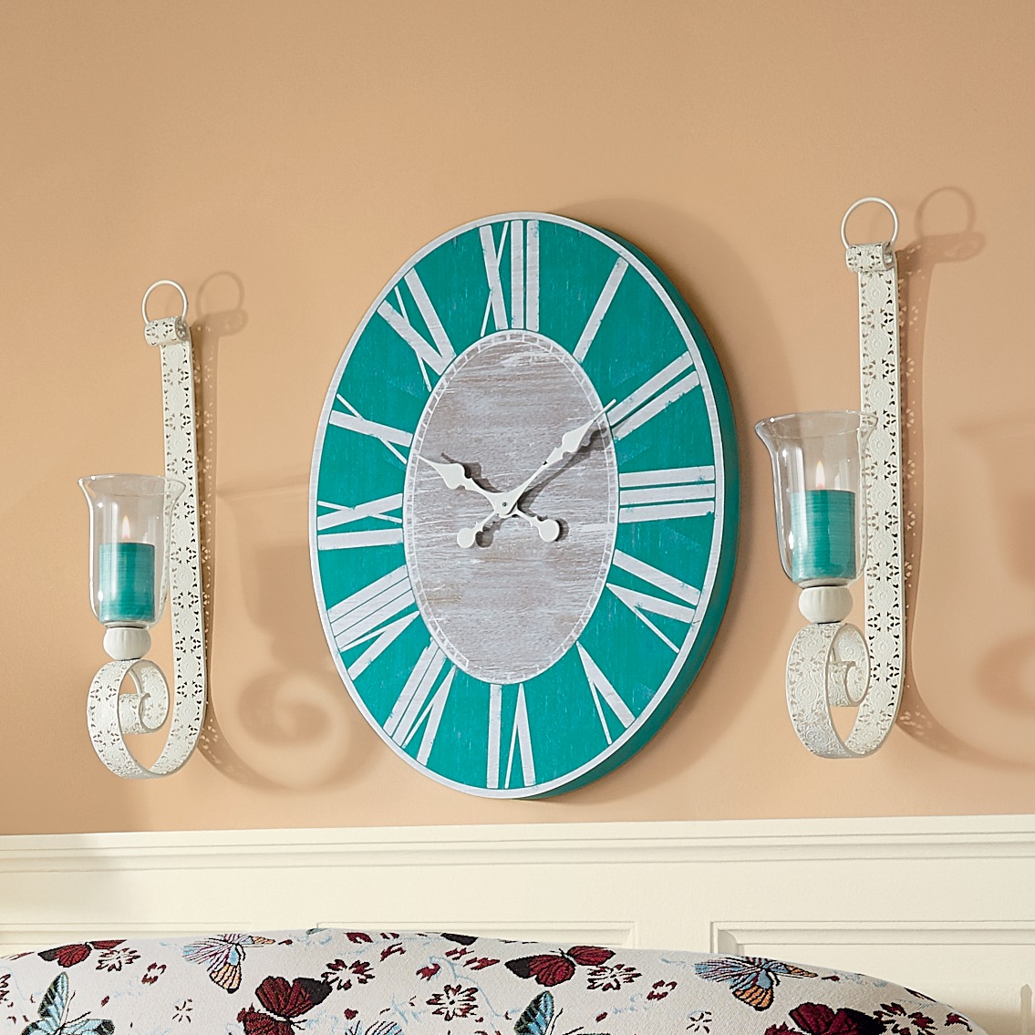 Distressed Oval Clock