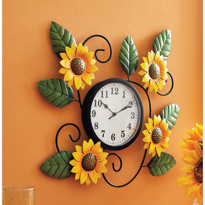 Sunflower Figural Wall Clock 1 Sunflower Figural Wall Clock