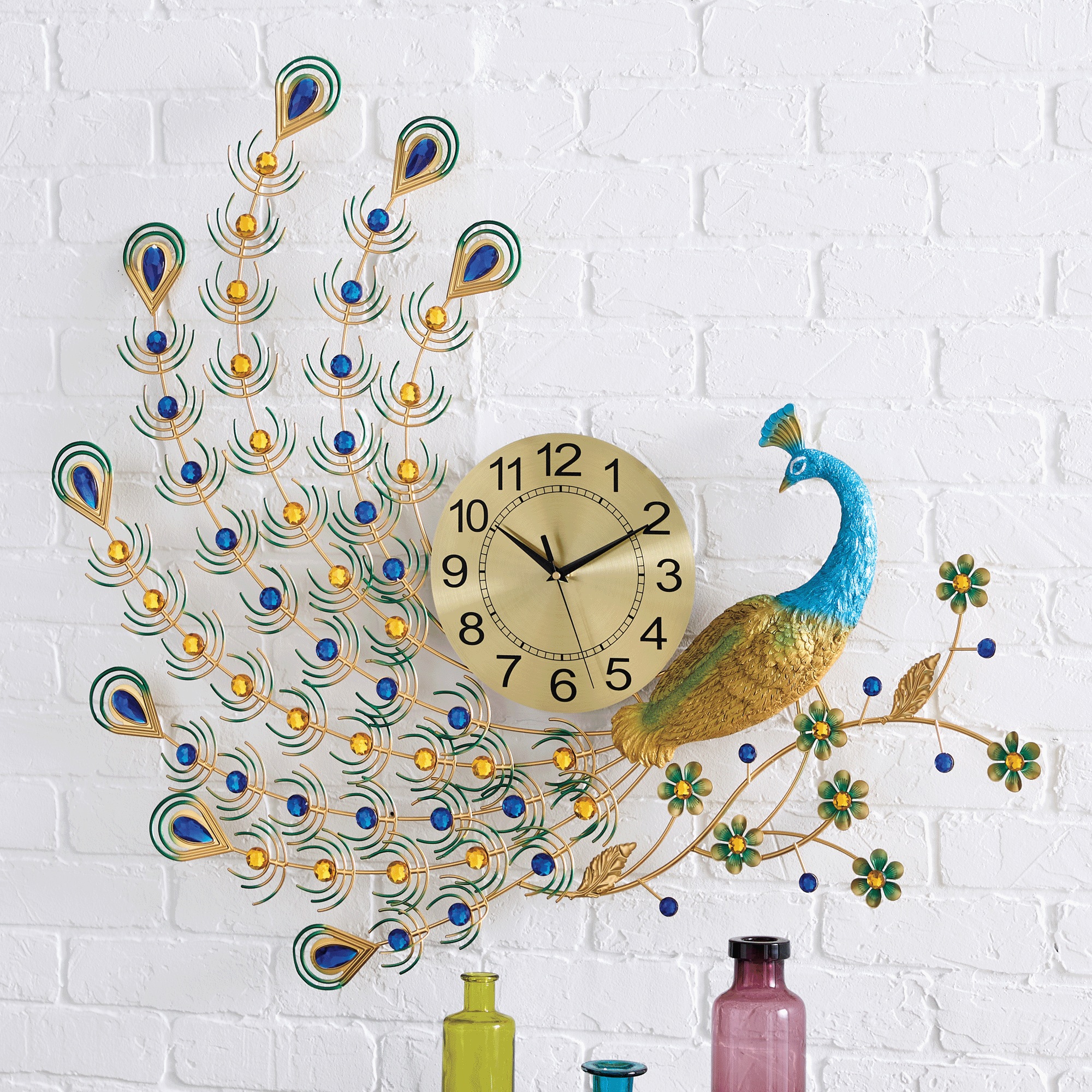 Statement Peacock Clock