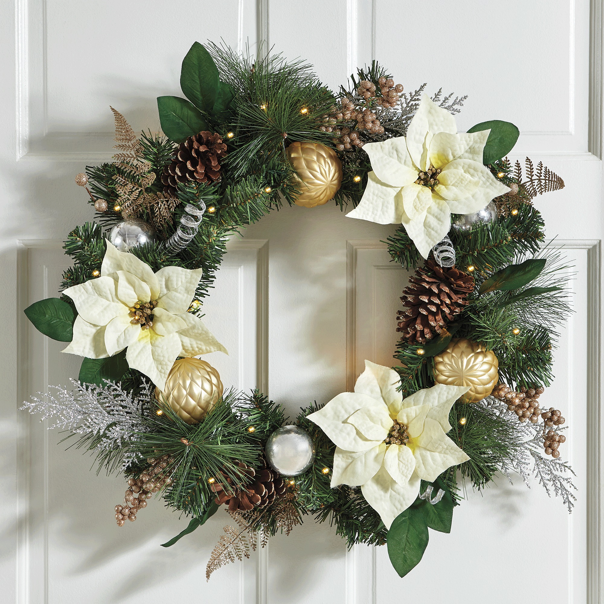 Poinsettia Christmas Wreath
