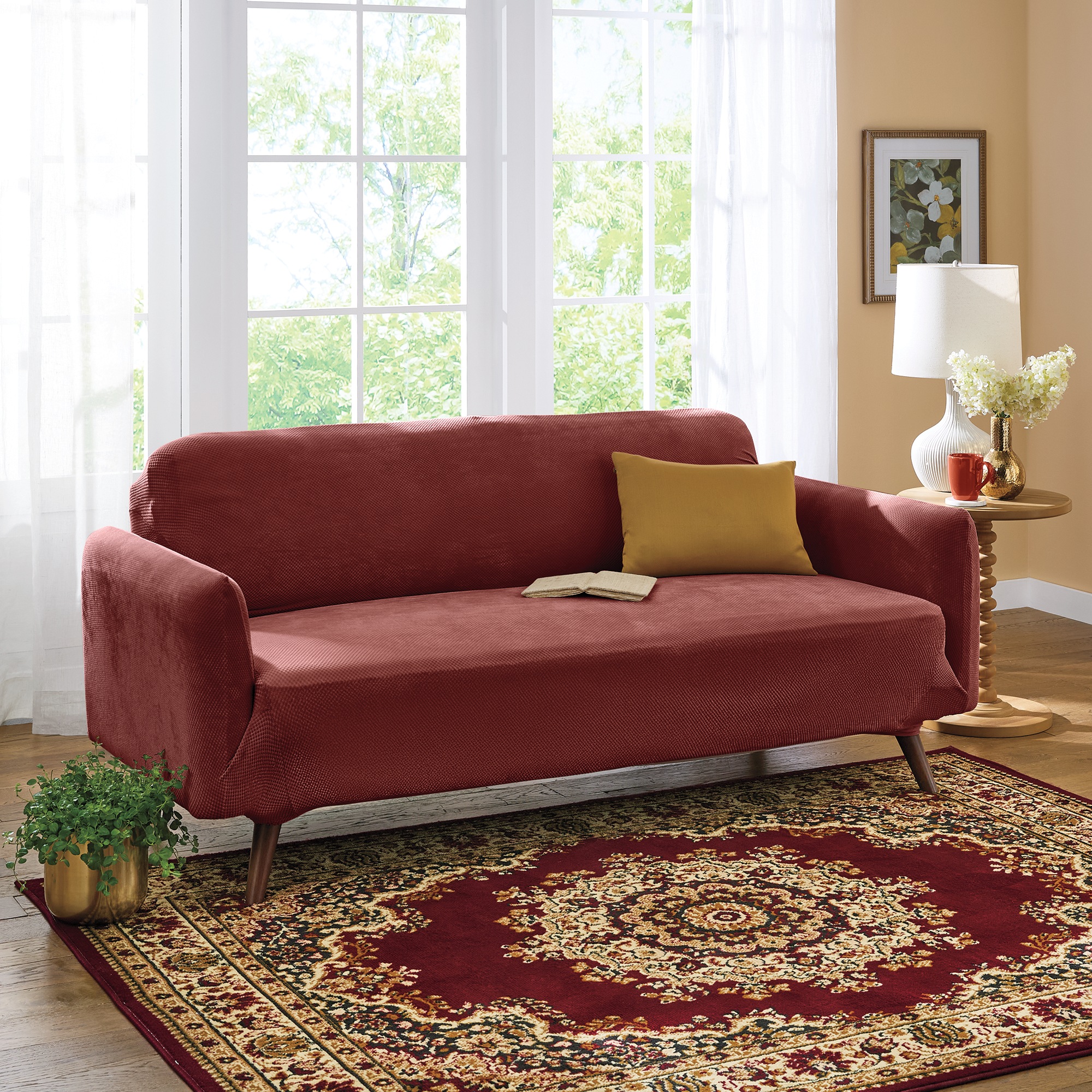 Stretch Pique Slipcover 4 Stretch Pique Slipcover