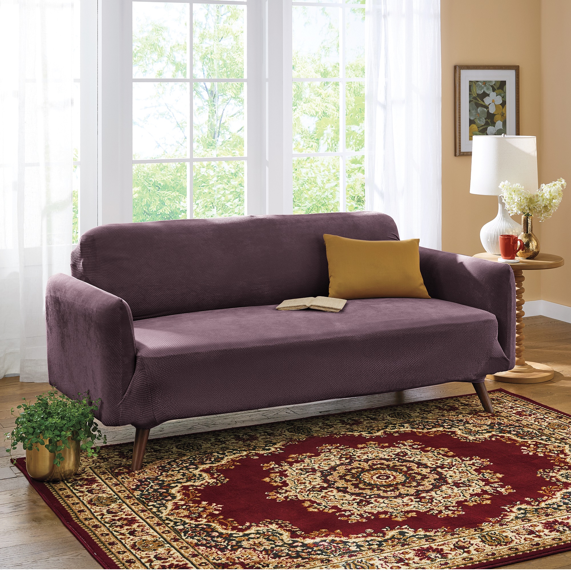 Stretch Pique Slipcover 5 Stretch Pique Slipcover