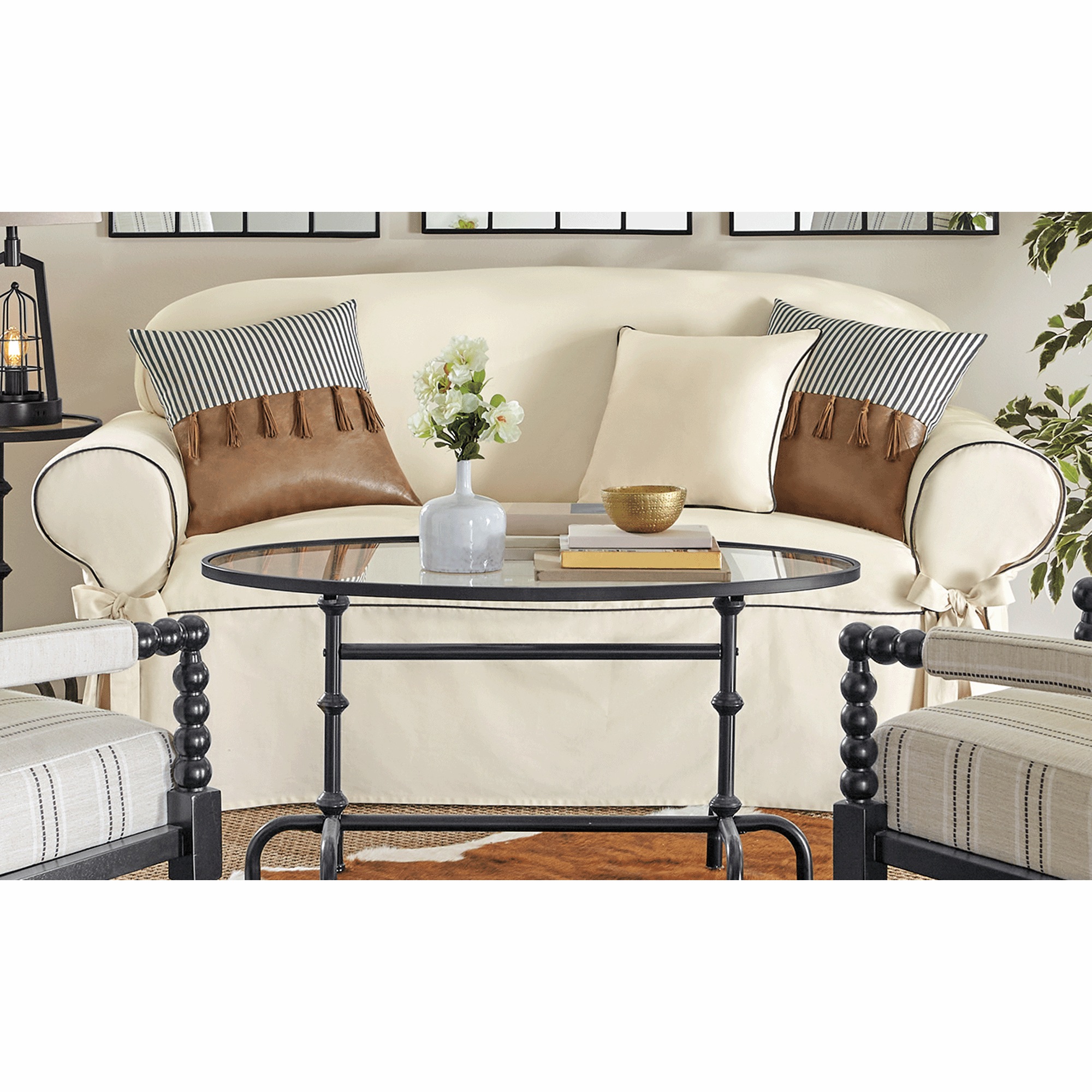 Contrast Piping Slipcover