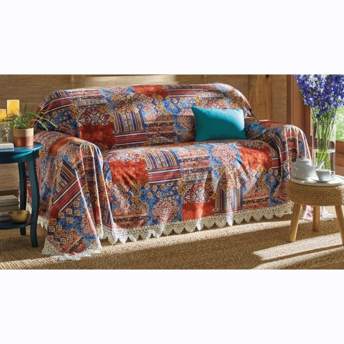 Boho Velvet Furniture Throw