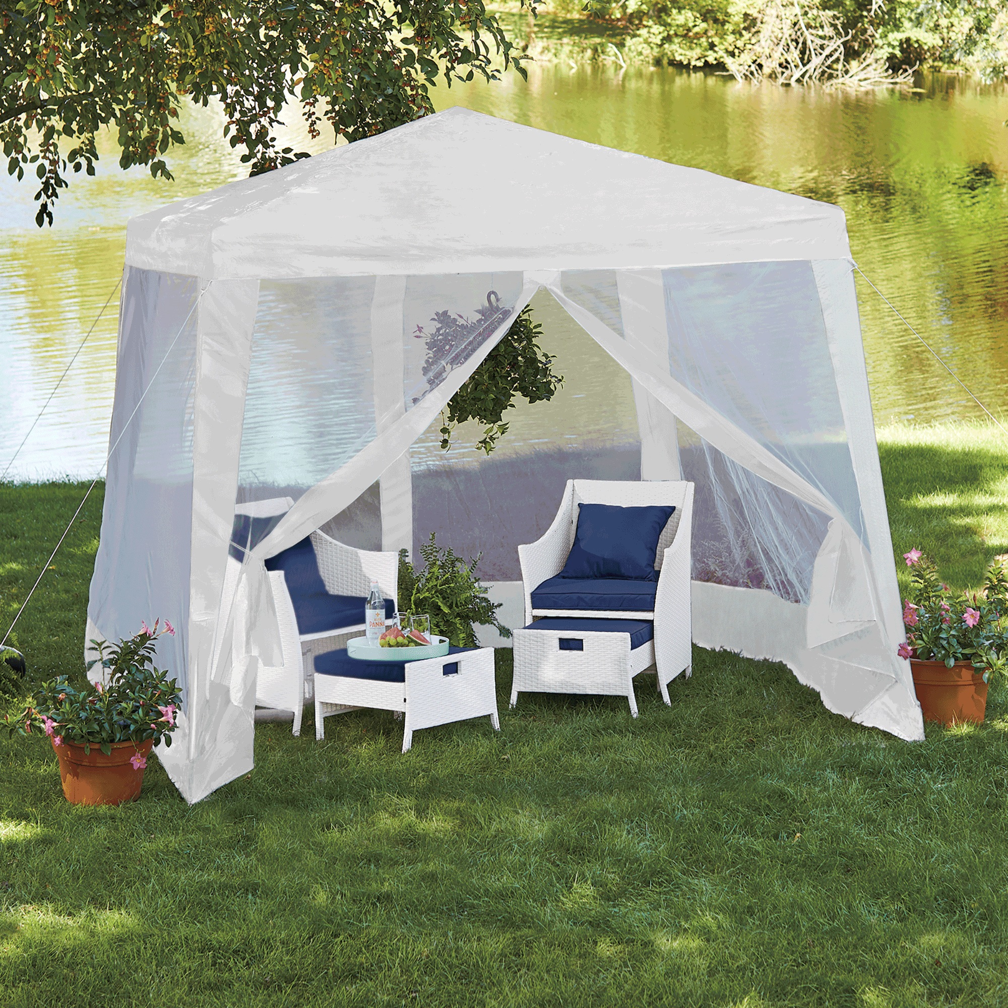 Temporary Gazebo with Netting