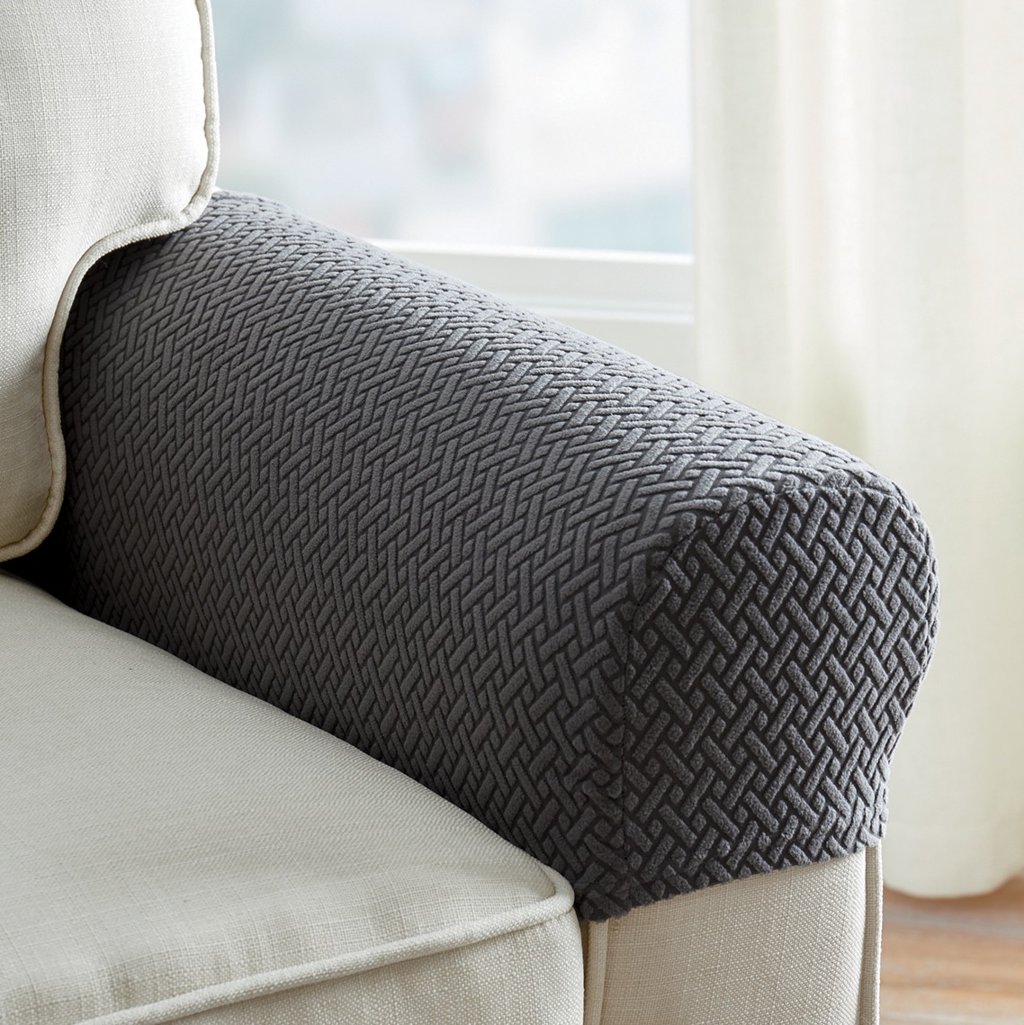 Set of 2 Upholstered Furniture Arm Protectors 2 Set of 2 Upholstered Furniture Arm Protectors