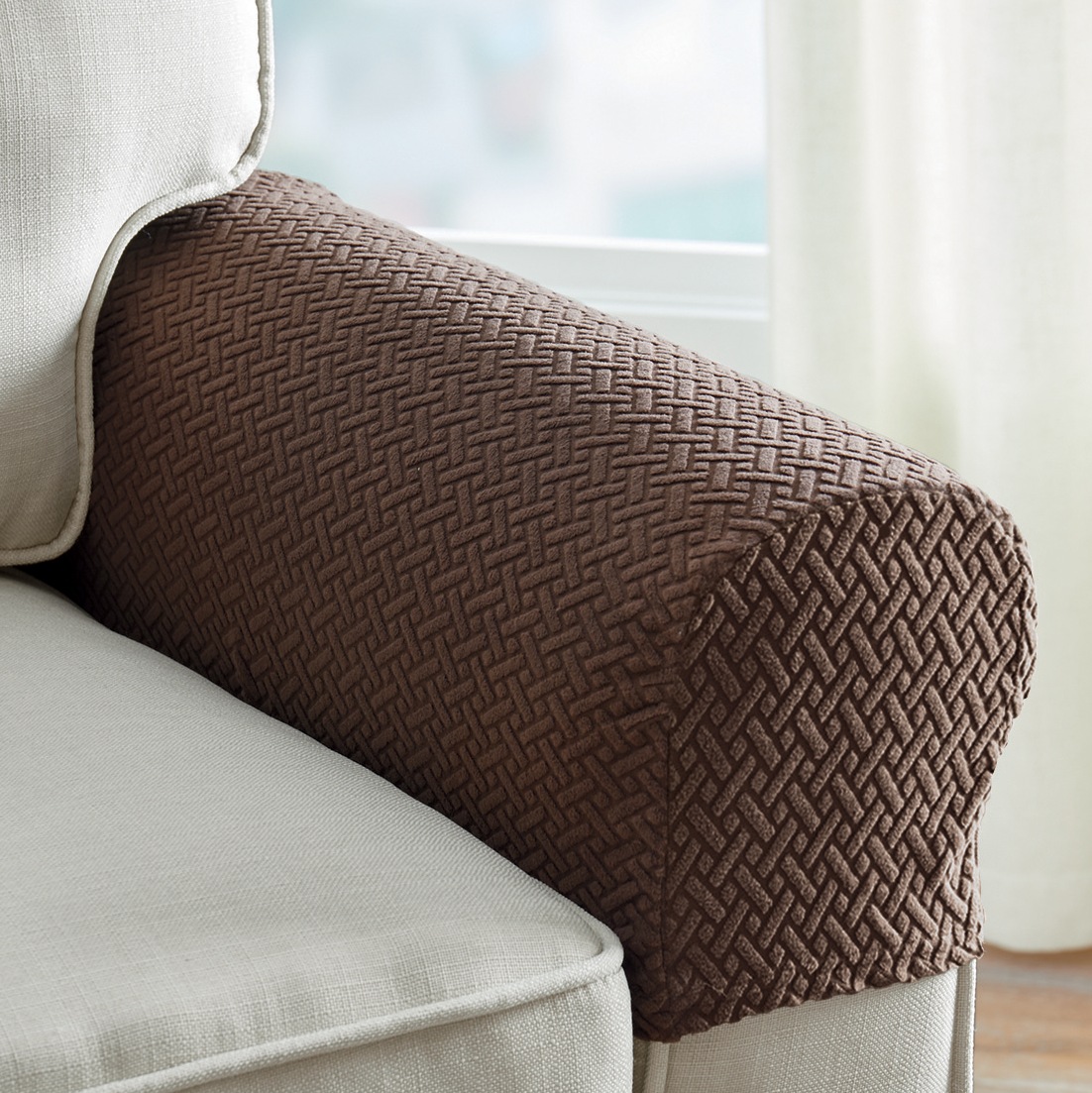 Set of 2 Upholstered Furniture Arm Protectors 3 Set of 2 Upholstered Furniture Arm Protectors