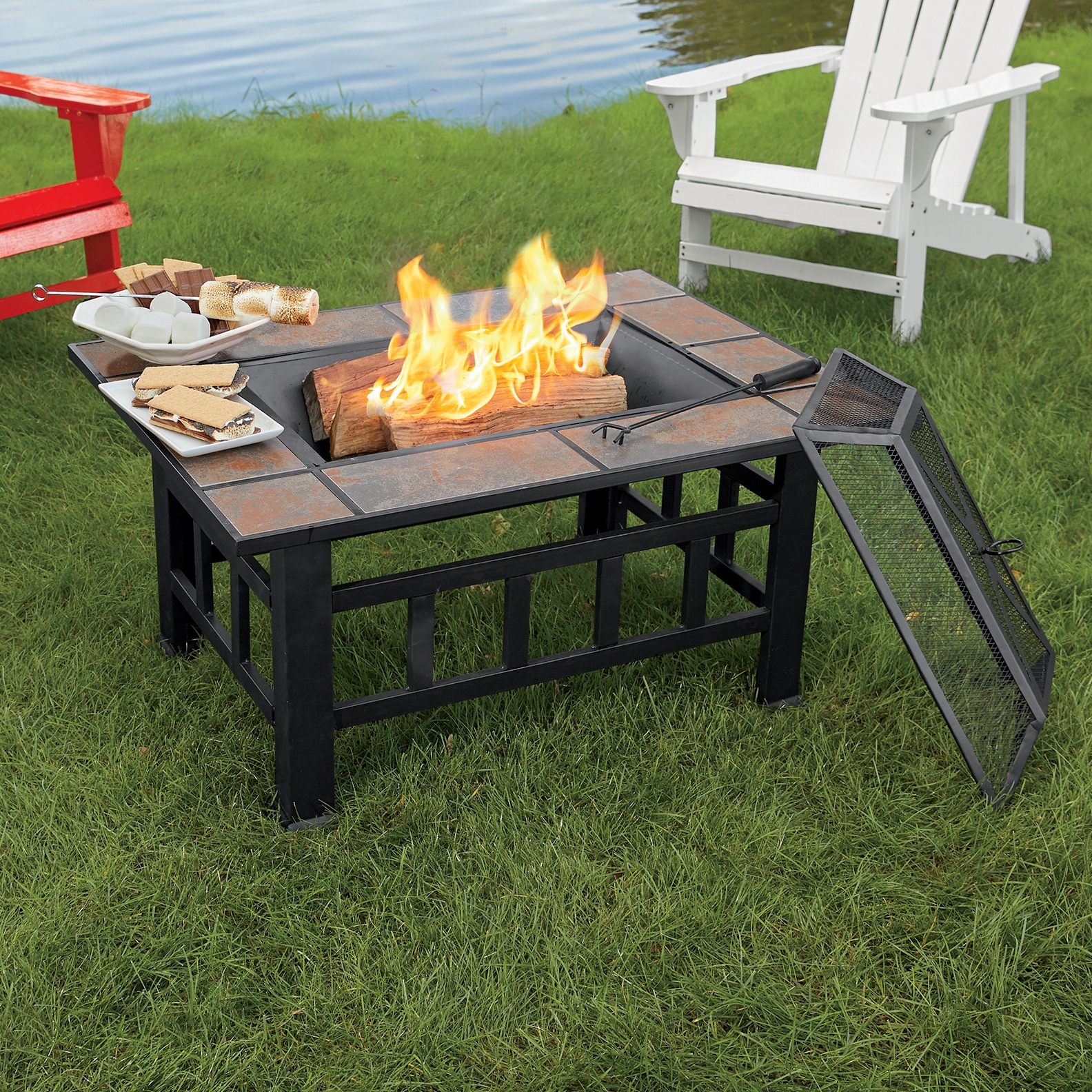 Table Firepit with Grill