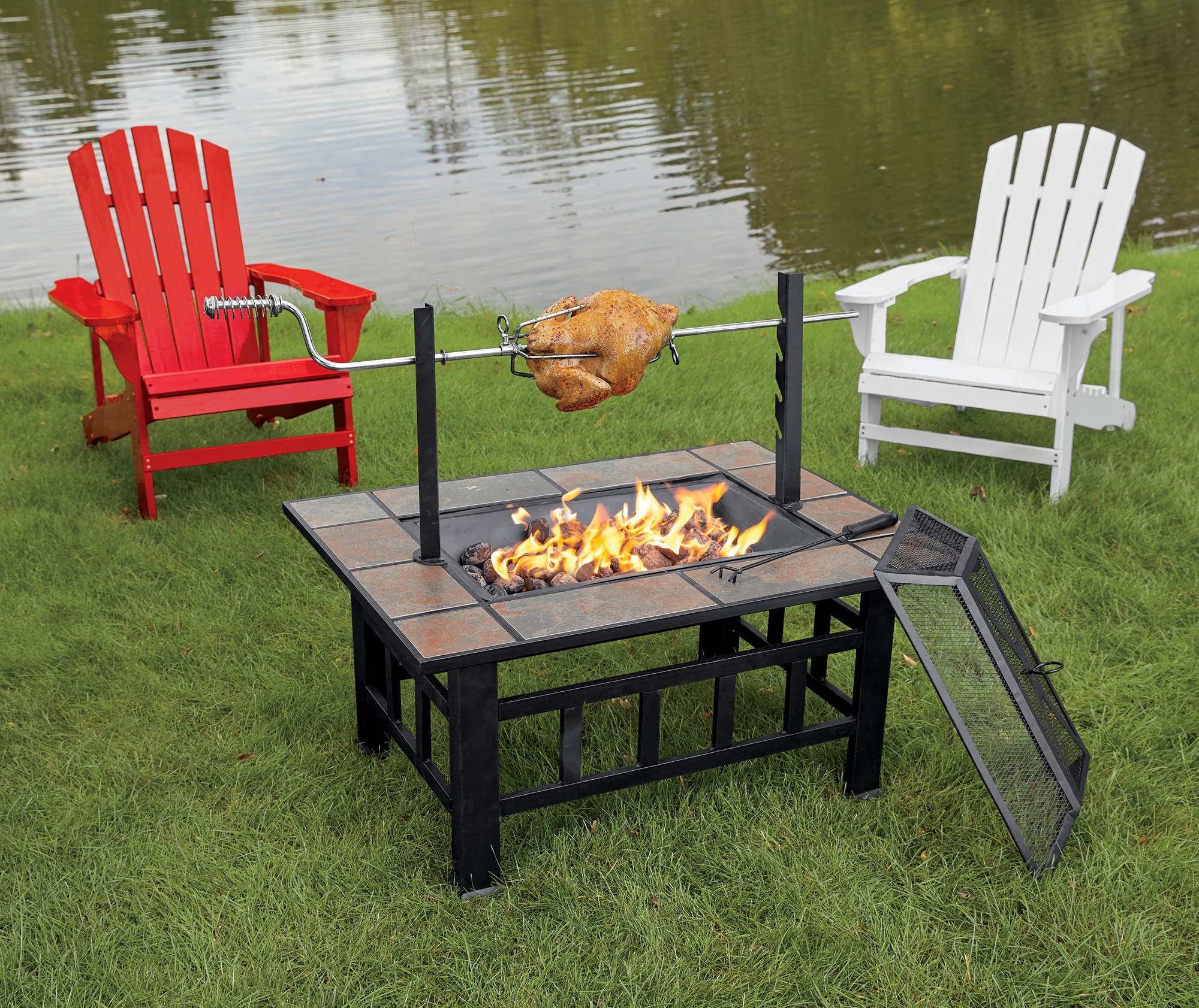 Table Firepit with Grill
