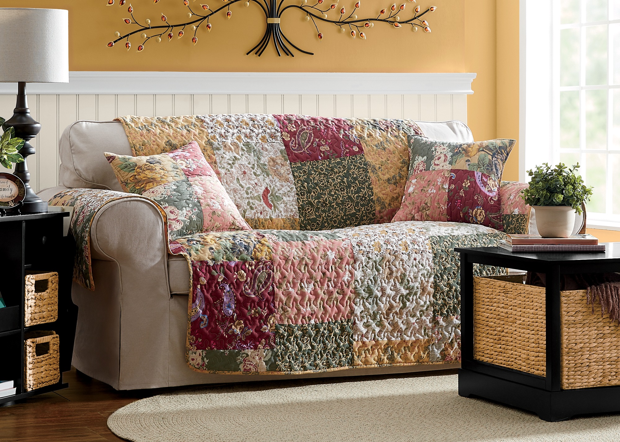 Quilted Furniture Protector and Pillow Cover