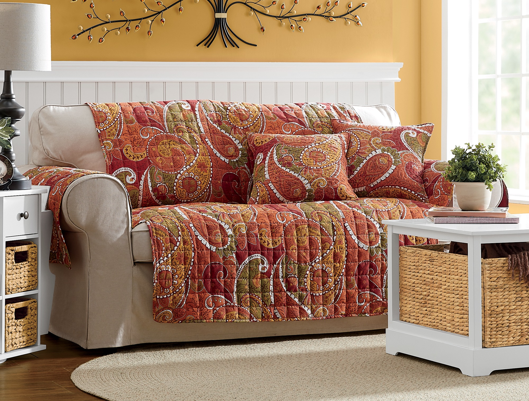 Quilted Furniture Protector and Pillow Cover