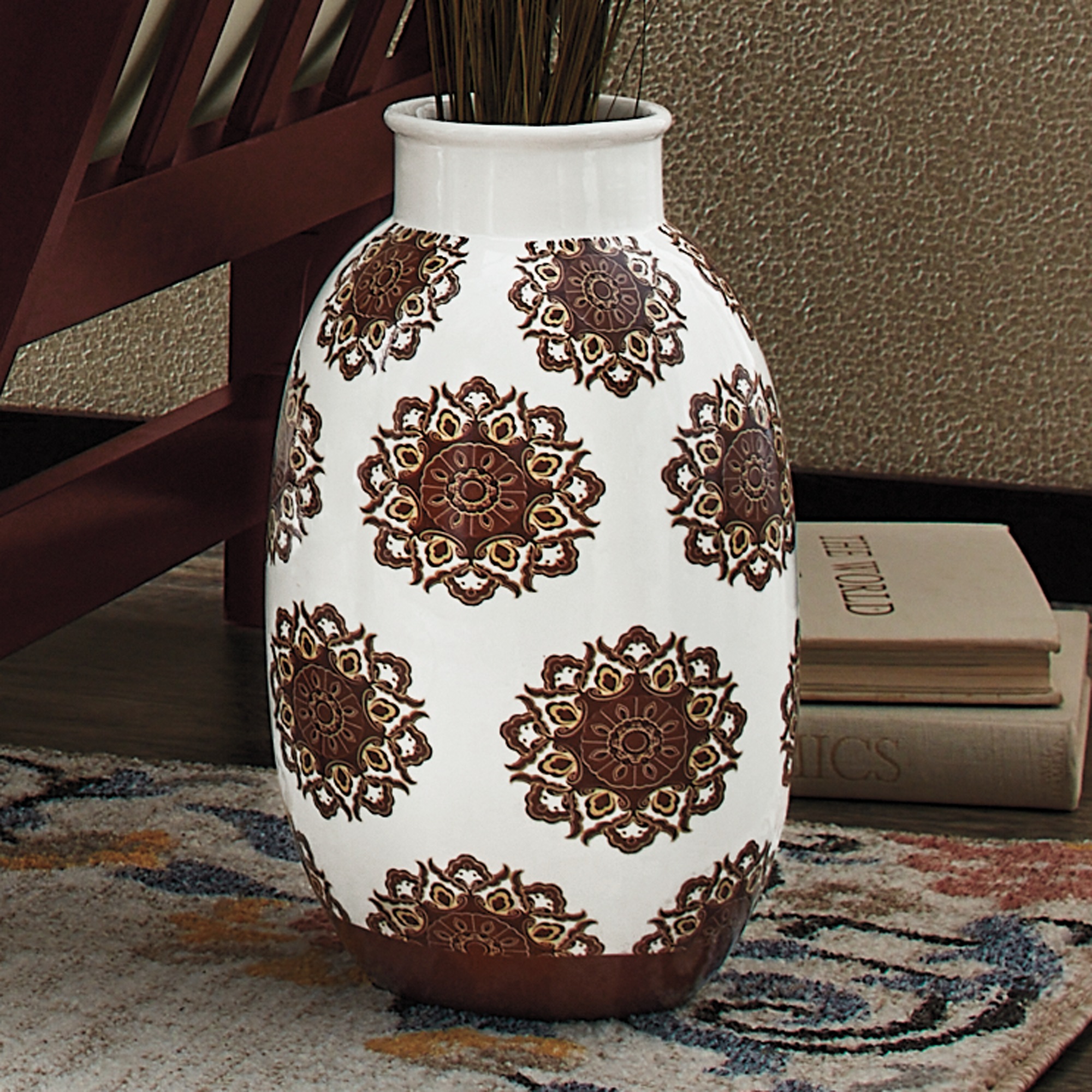 Medallion Embellished Vase