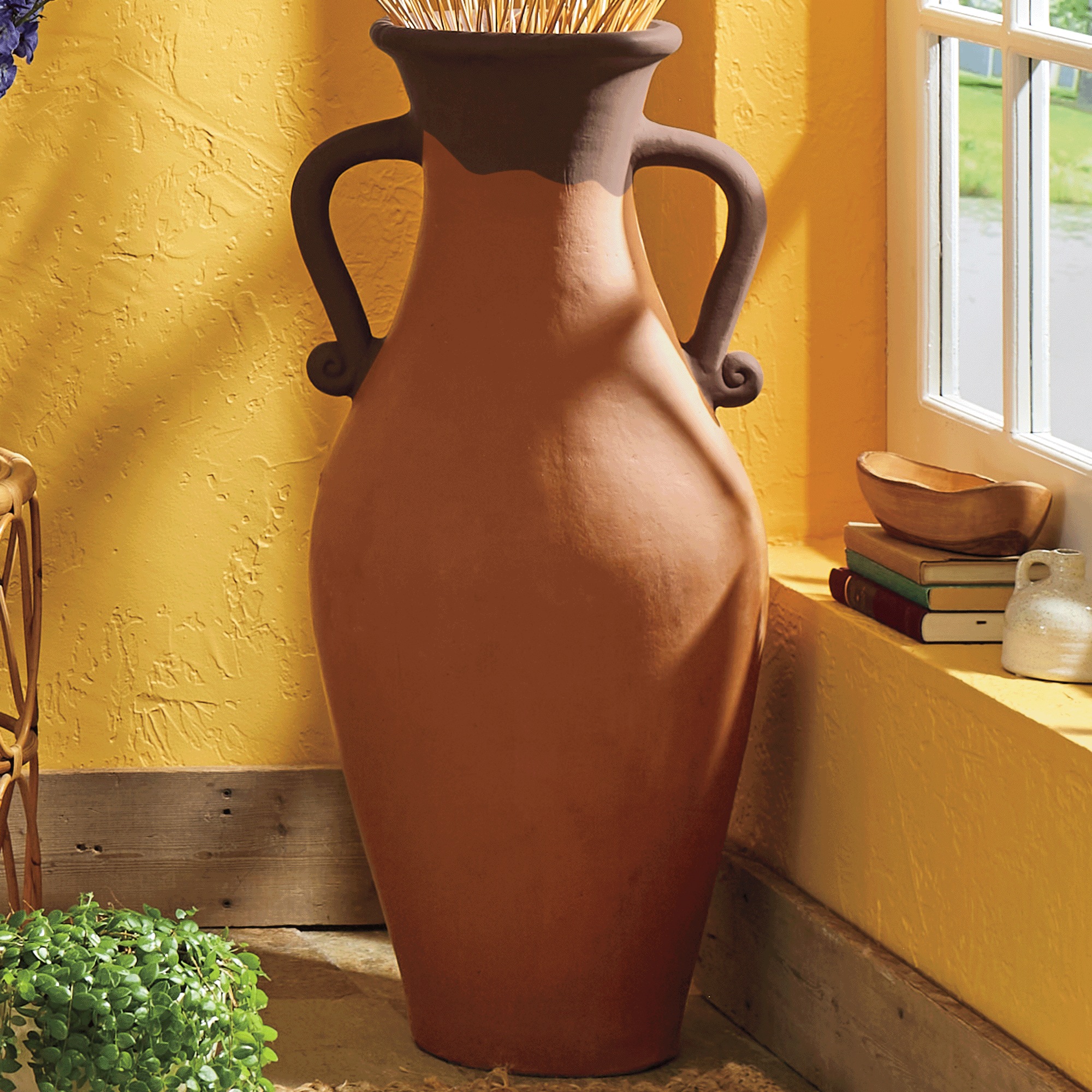 Terra Cotta Tuscan Floor Vase 1 Terra Cotta Tuscan Floor Vase