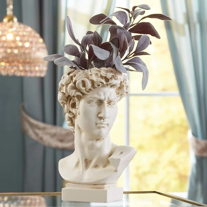 Grecian Bust Planter Vase