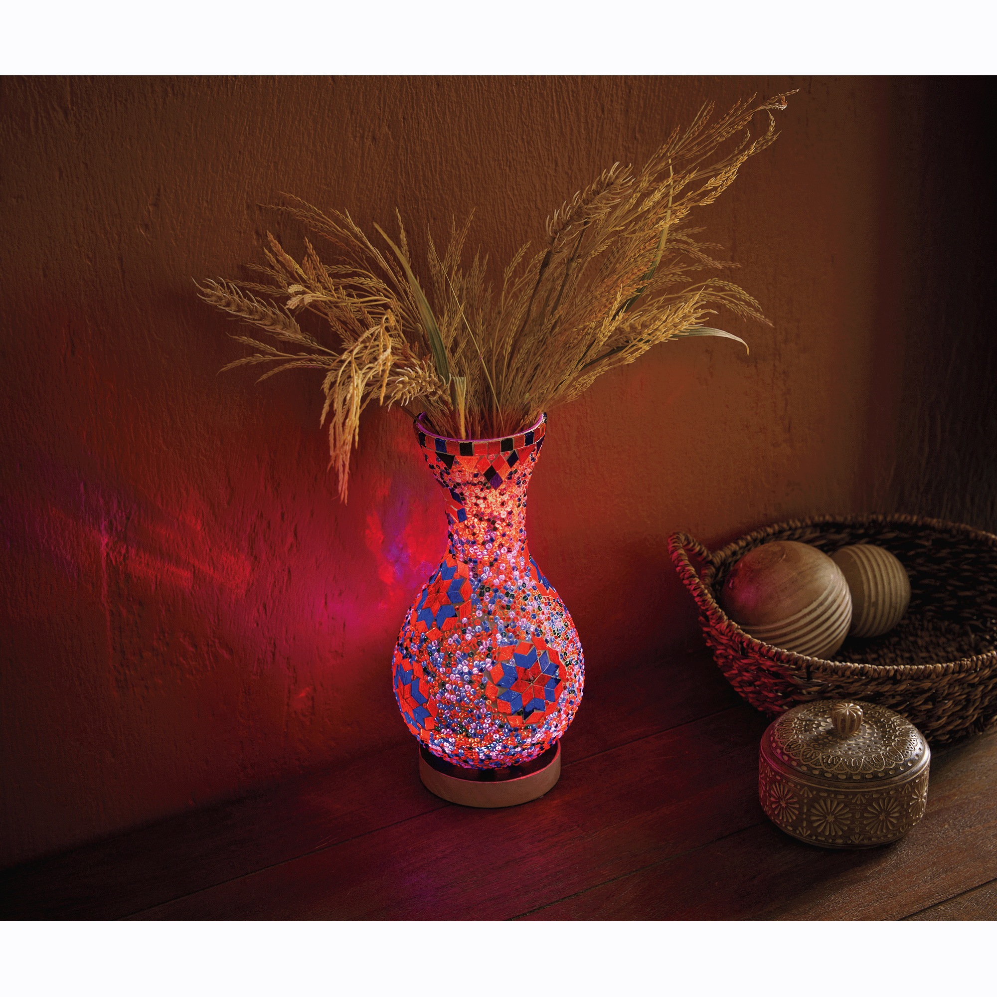 Lit Moroccan Vase