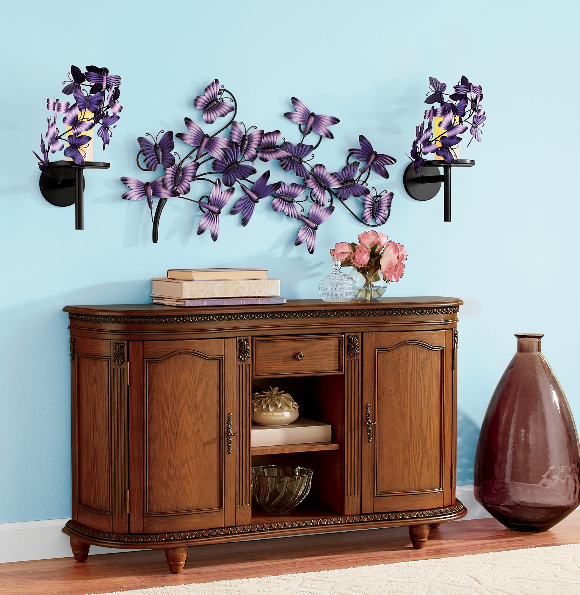 Blooming Butterflies Wall Sconce