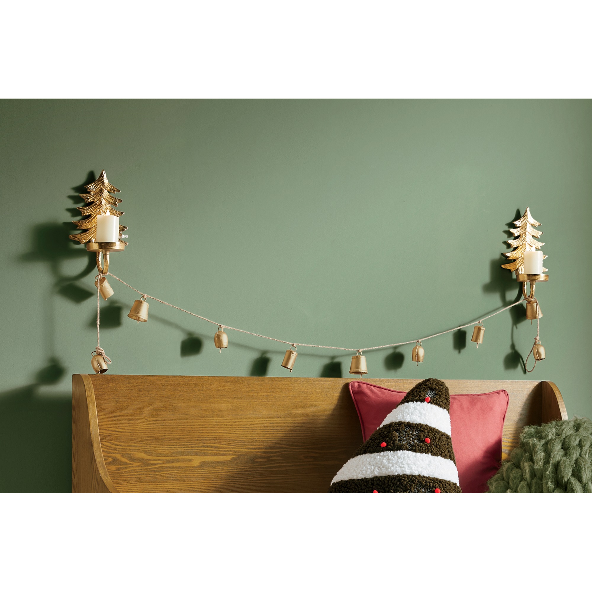 Set of 2 Rustic Gold Tree Sconces