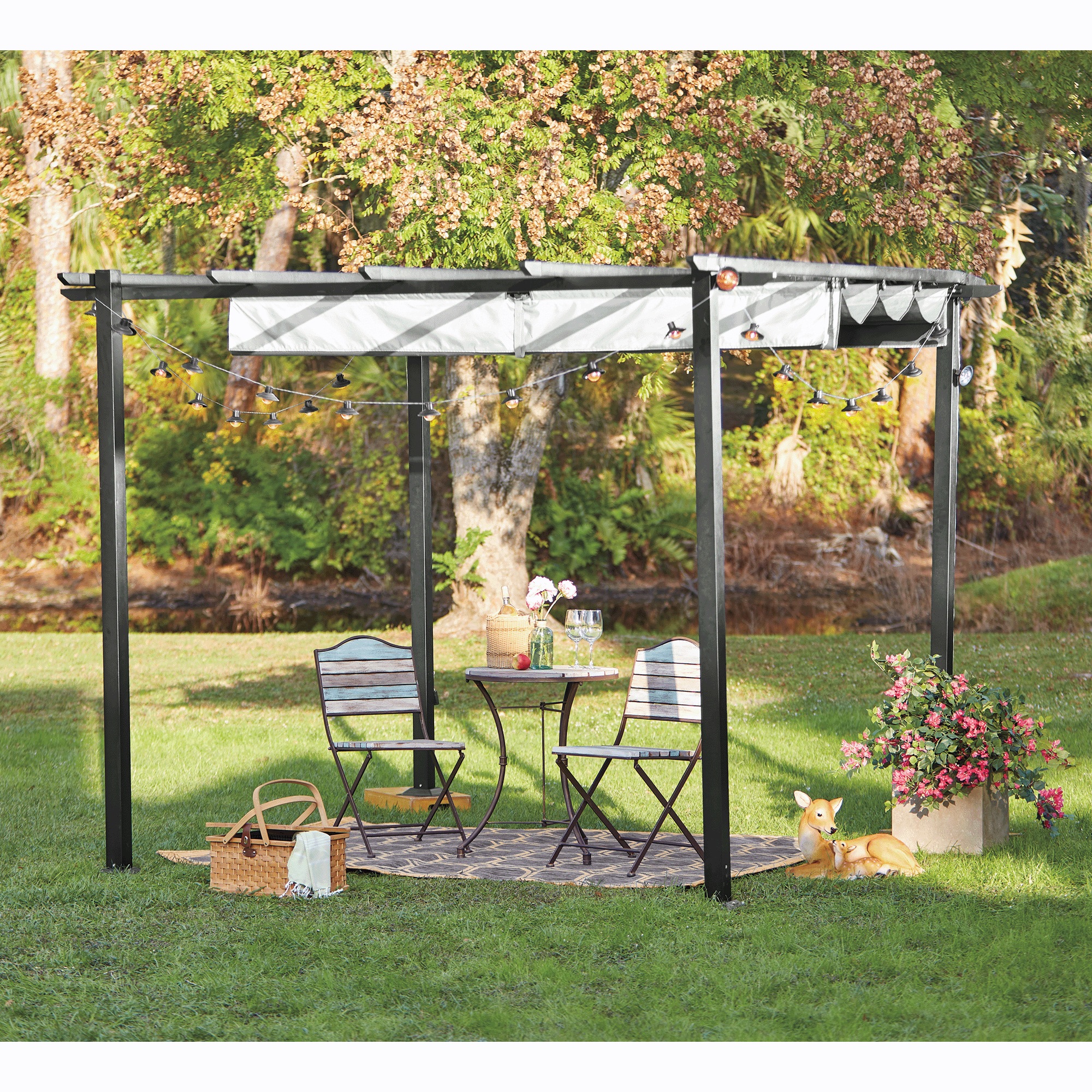 Pergola with Adjustable Canopy