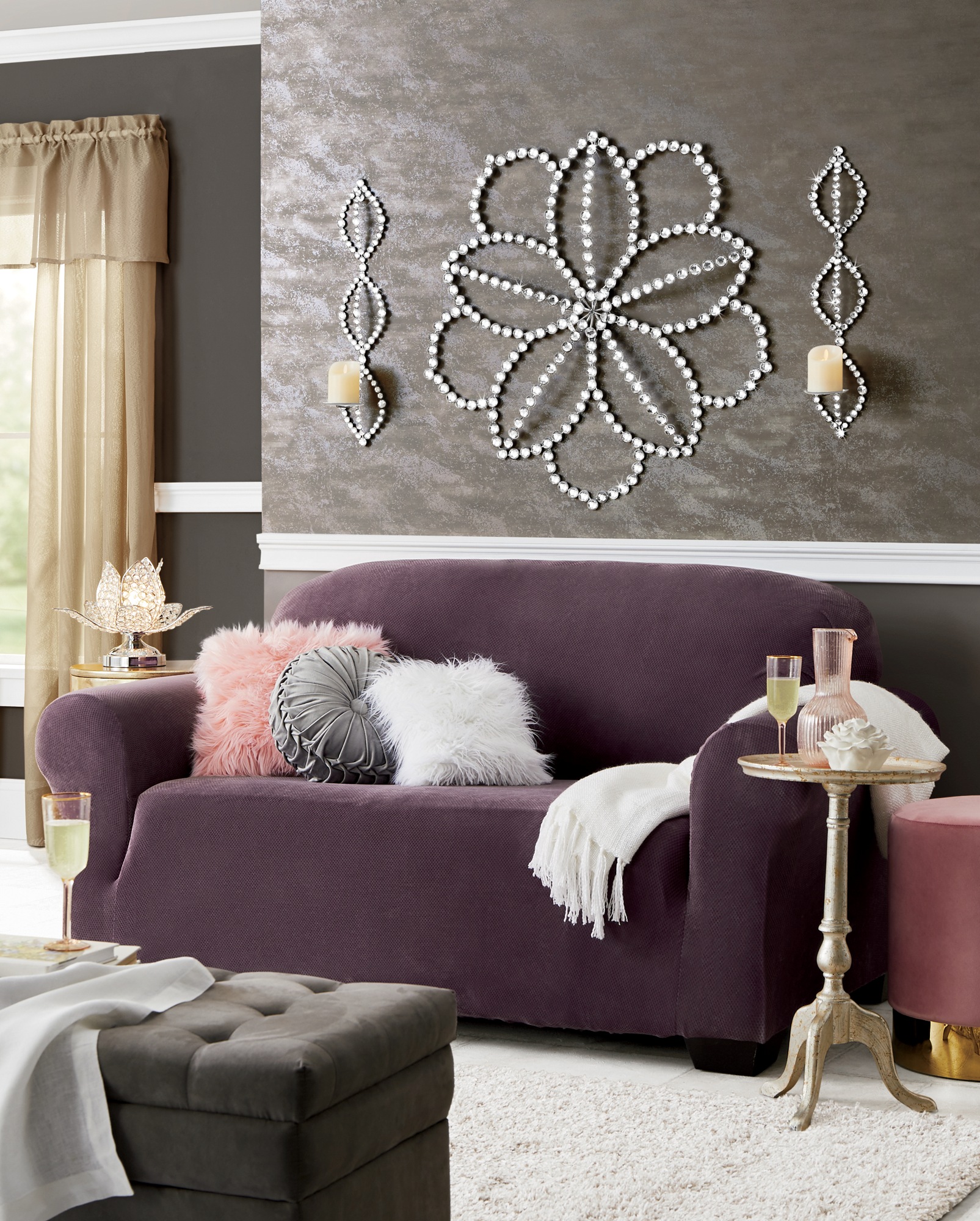 Faux-Crystal Tiered Sconce