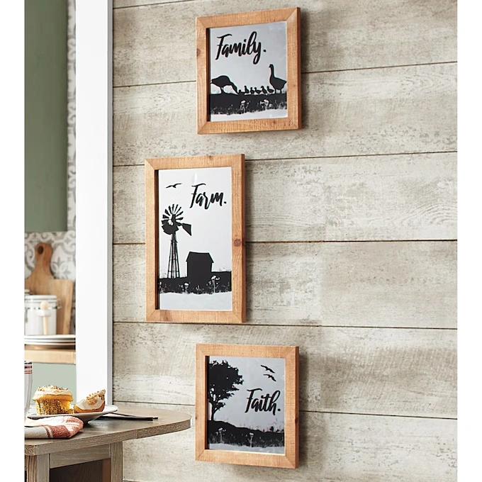 3-Piece Farmhouse Decorative Wall Mirror Set