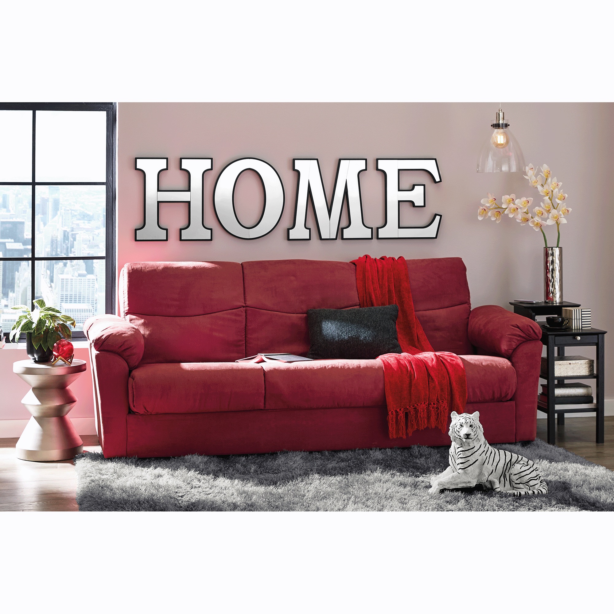 Set of 4 Mirrored Home Letters 2 Set of 4 Mirrored Home Letters