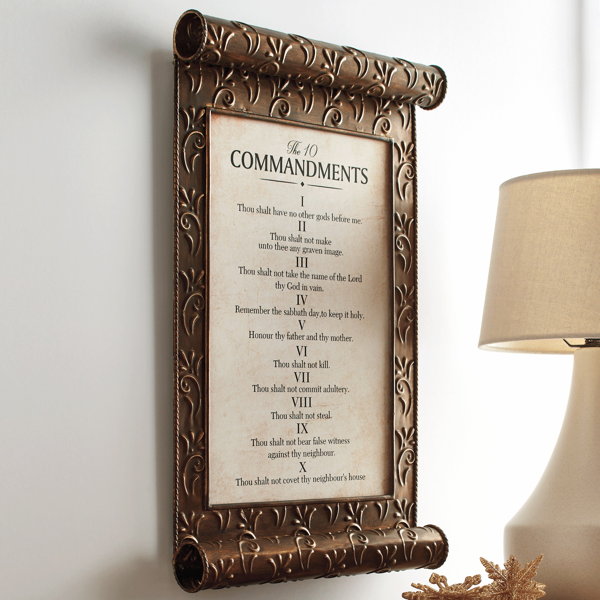 Ten Commandments Wall Plaque