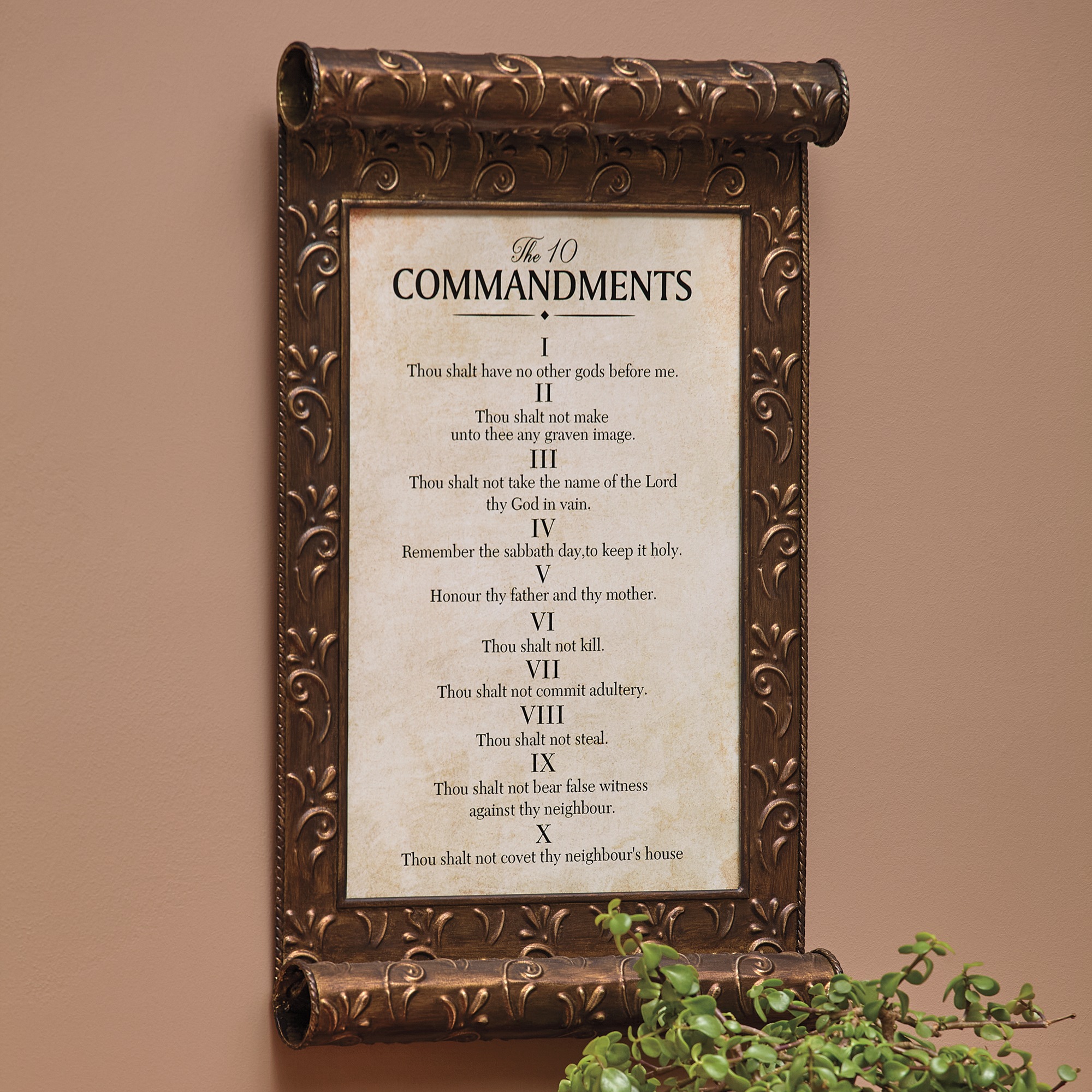 Ten Commandments Wall Plaque
