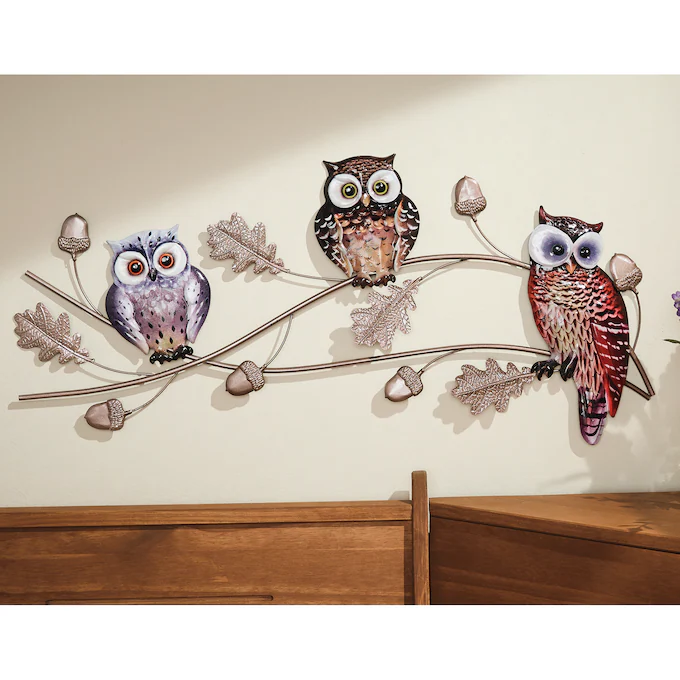 Owl Trio Wall Art