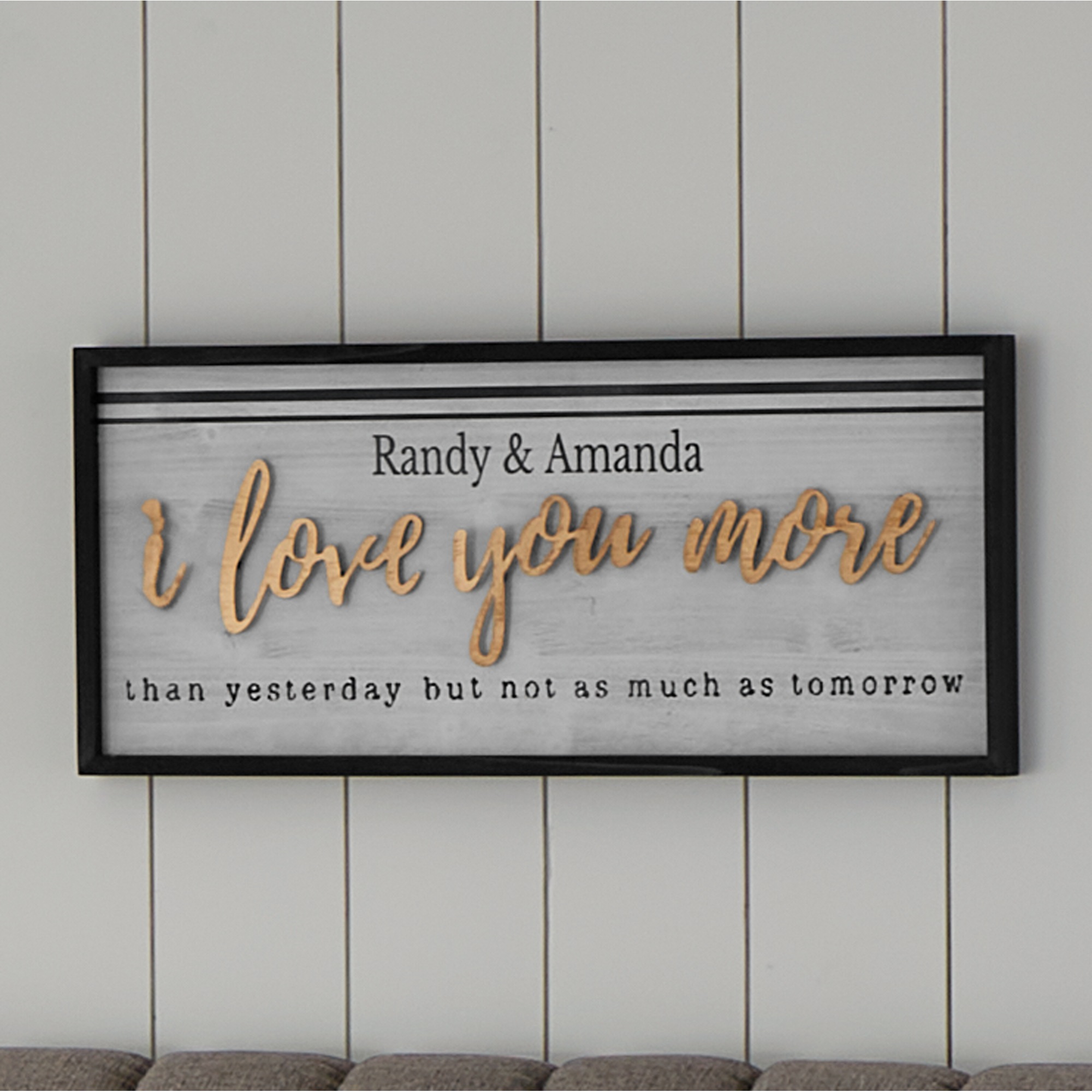 Framed Love You More Wall Art