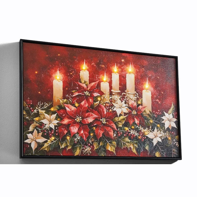 Traditional Holiday Lit Wall Art 1 Traditional Holiday Lit Wall Art
