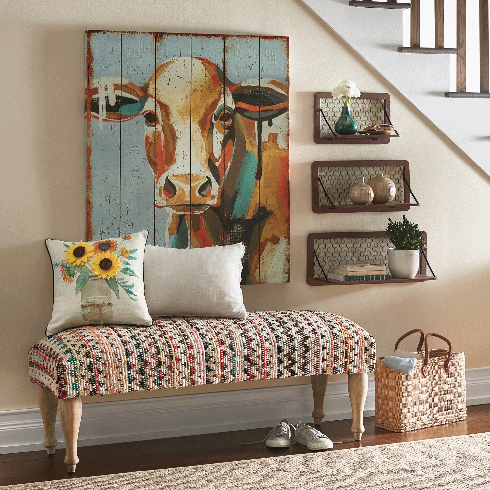 Colorful Cow Wall Art