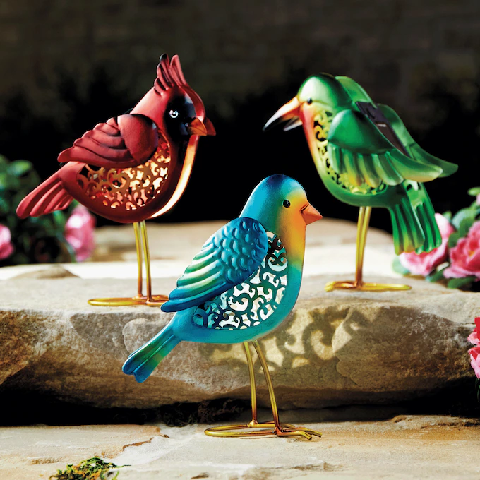 Set of 3 Solar Birds