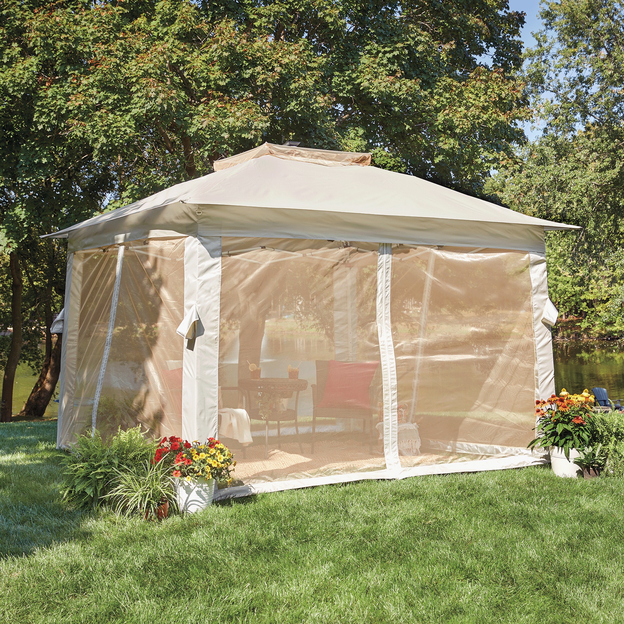 Solar Lighted Gazebo