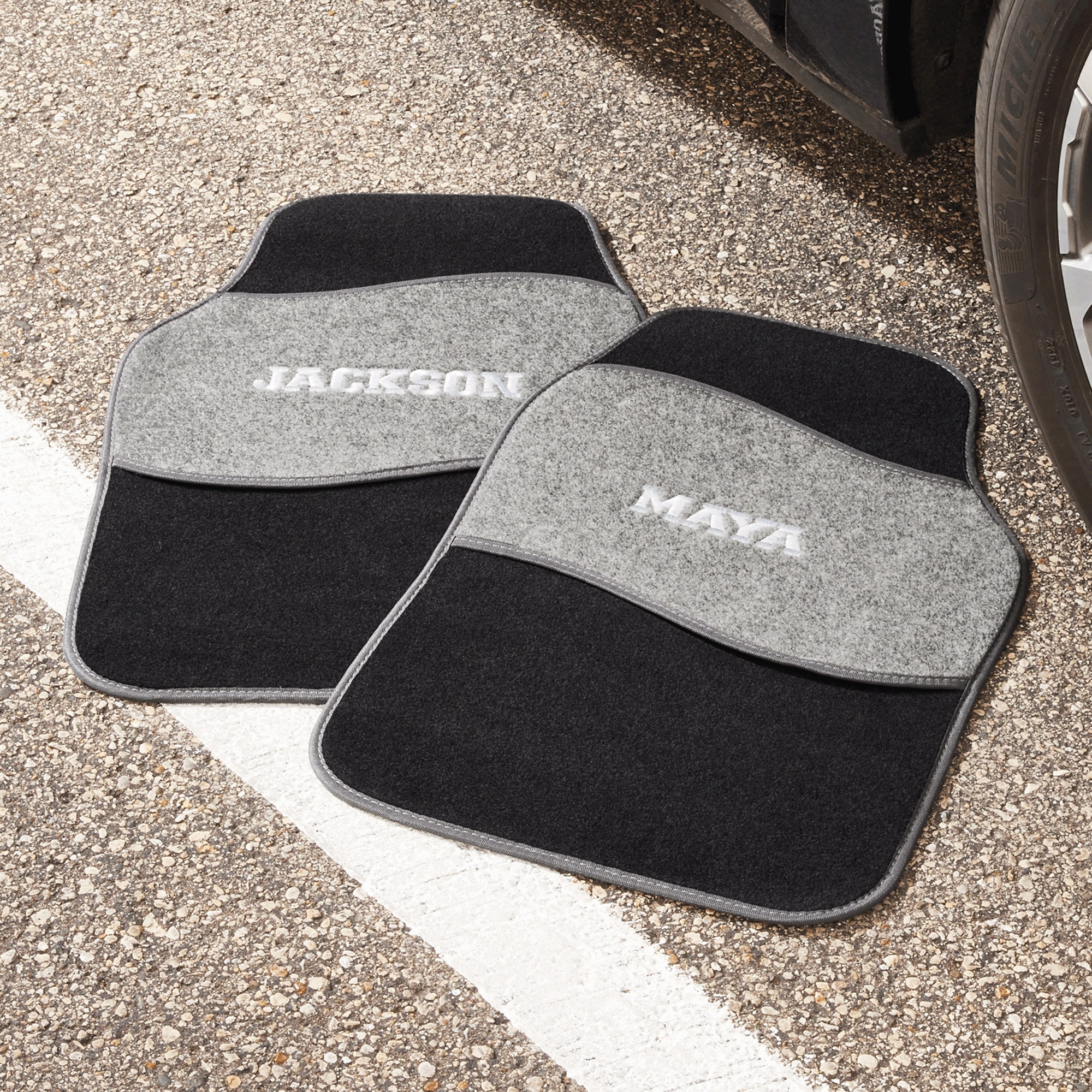 Personalized Set of 2 Car Mats