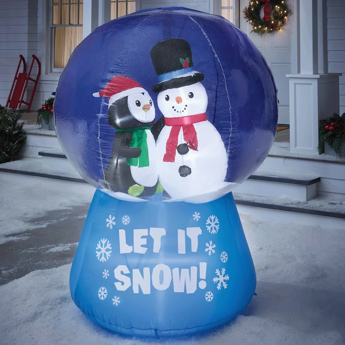Let It Snow Snowglobe Inflatable