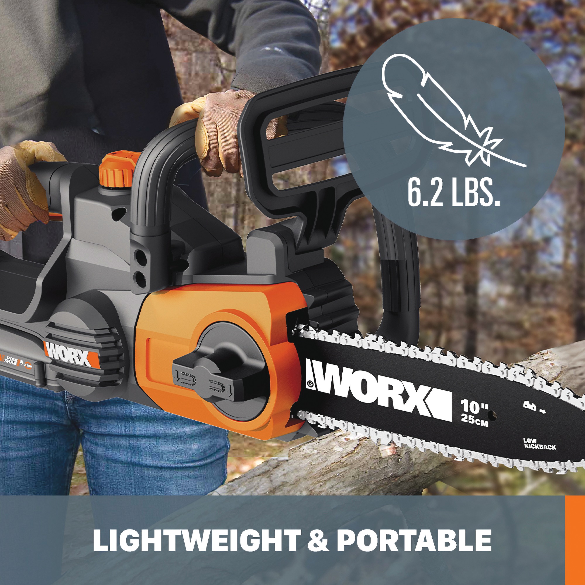 Worx 20V Power Share 10-Inch Cordless Chainsaw With Auto-Tension (Tool Only) 5 Worx 20V Power Share 10-Inch Cordless Chainsaw With Auto-Tension (Tool Only)