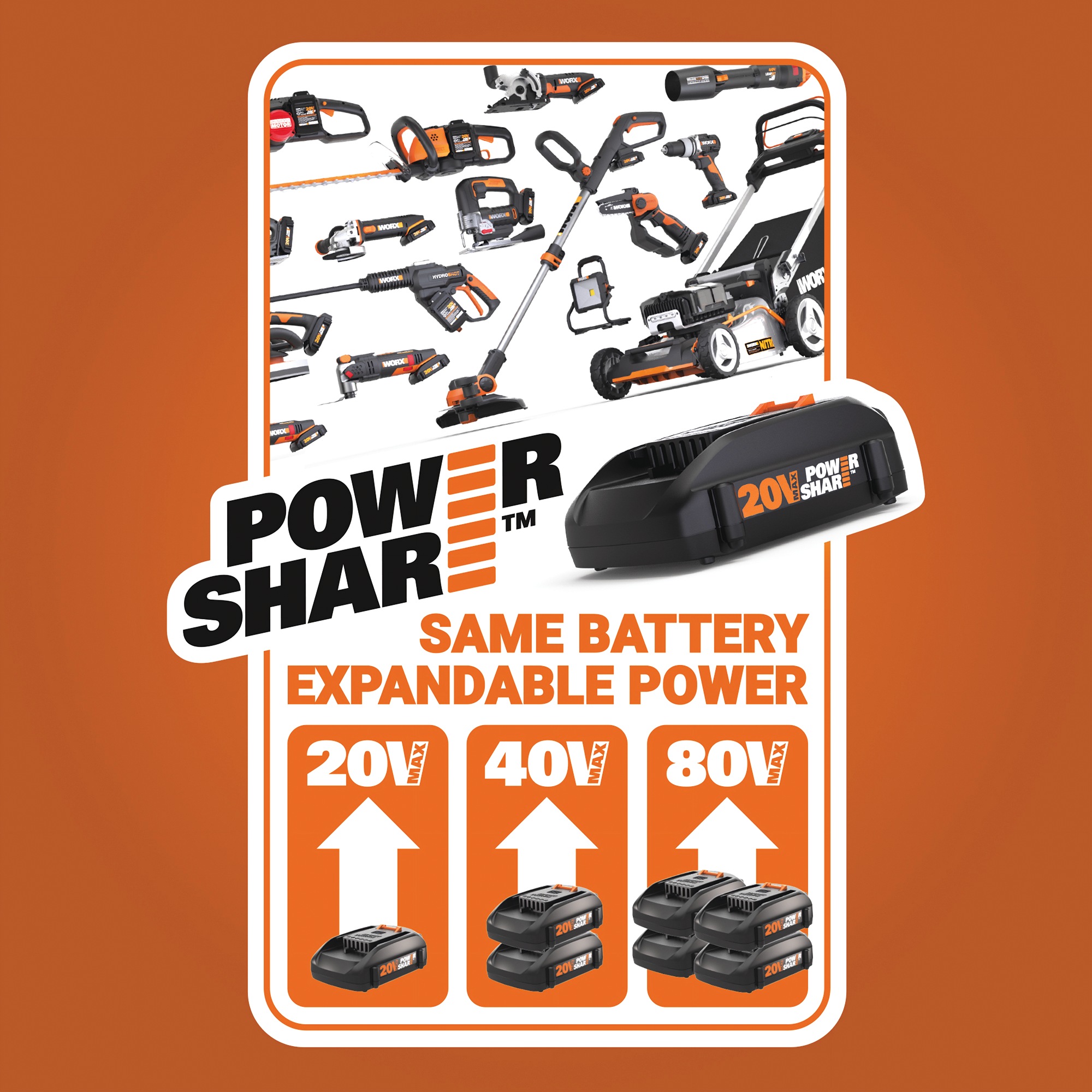 Worx 20V Power Share 10-Inch Cordless Chainsaw With Auto-Tension (Tool Only) 6 Worx 20V Power Share 10-Inch Cordless Chainsaw With Auto-Tension (Tool Only)