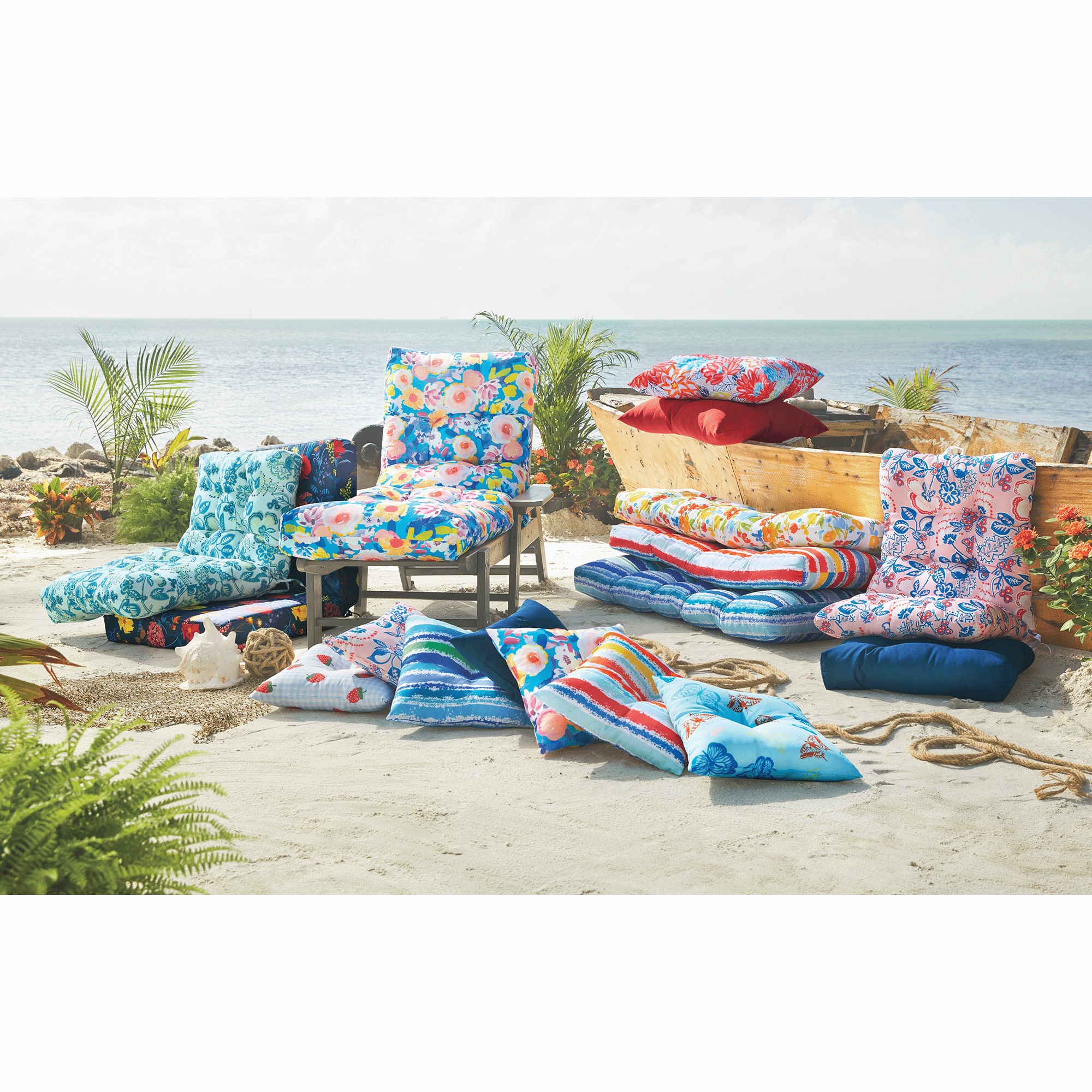 Outdoor Cushions and Button Pillows