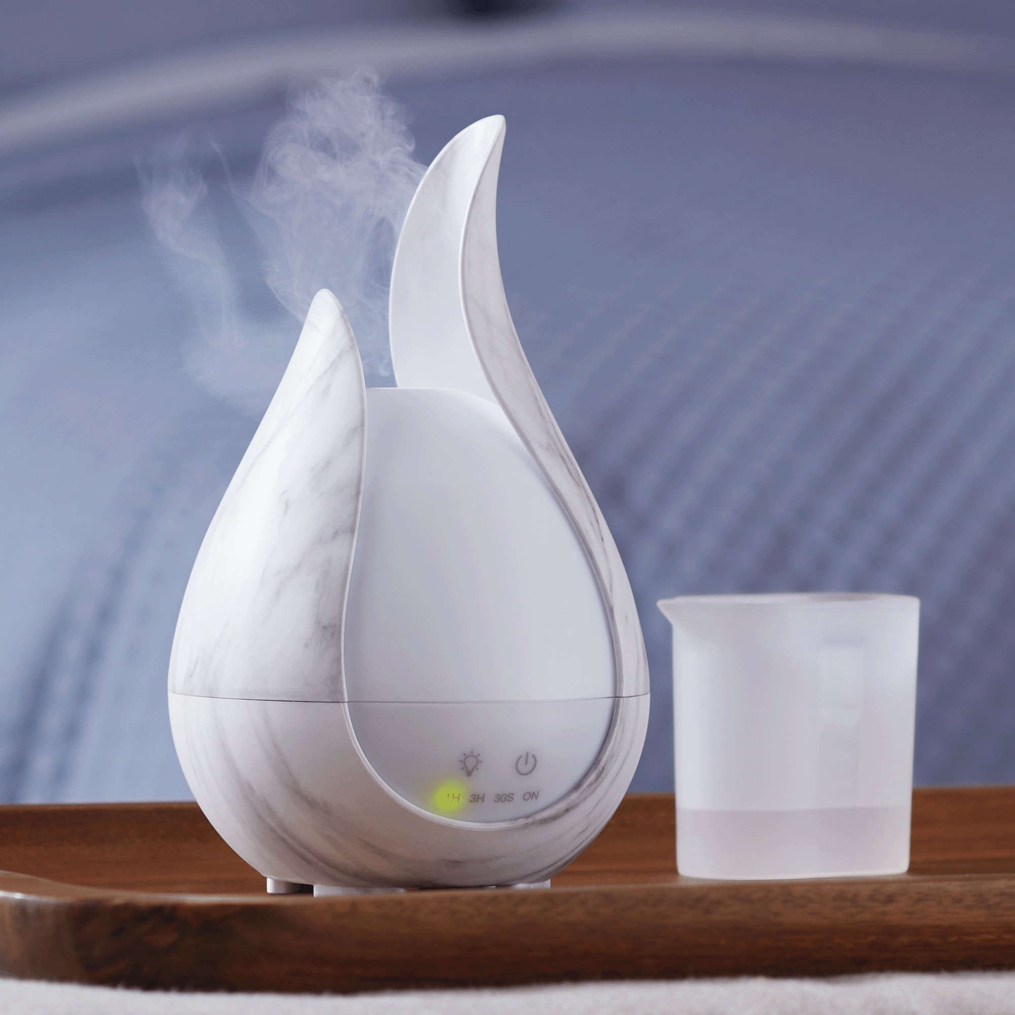 Color-Changing Faux-Marble Aroma Diffuser 1 Color-Changing Faux-Marble Aroma Diffuser