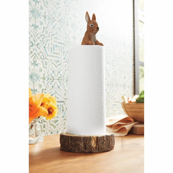 Peeking Bunny Paper Towel Holder