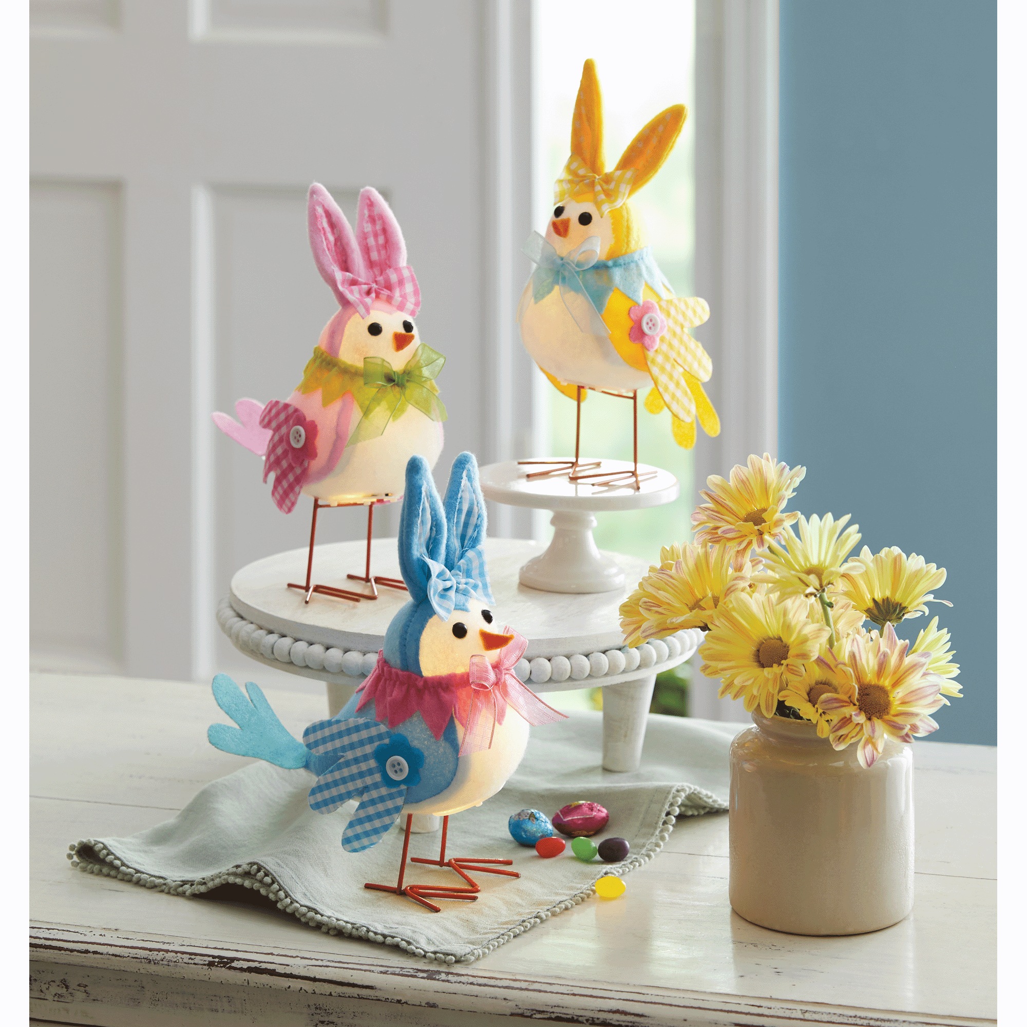 Set of 3 Lit Easter Birds 1 Set of 3 Lit Easter Birds