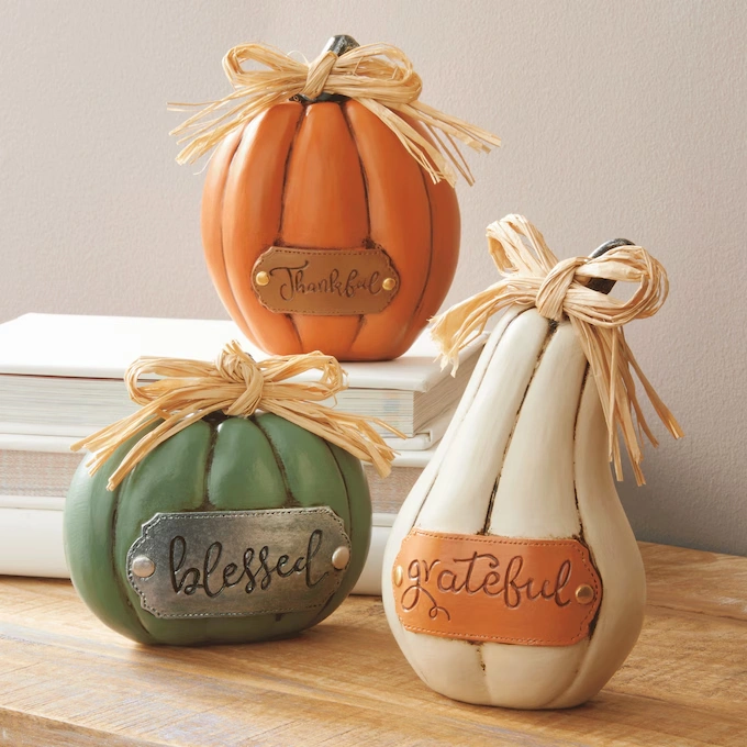 Set of 3 Harvest-Blessing Gourds