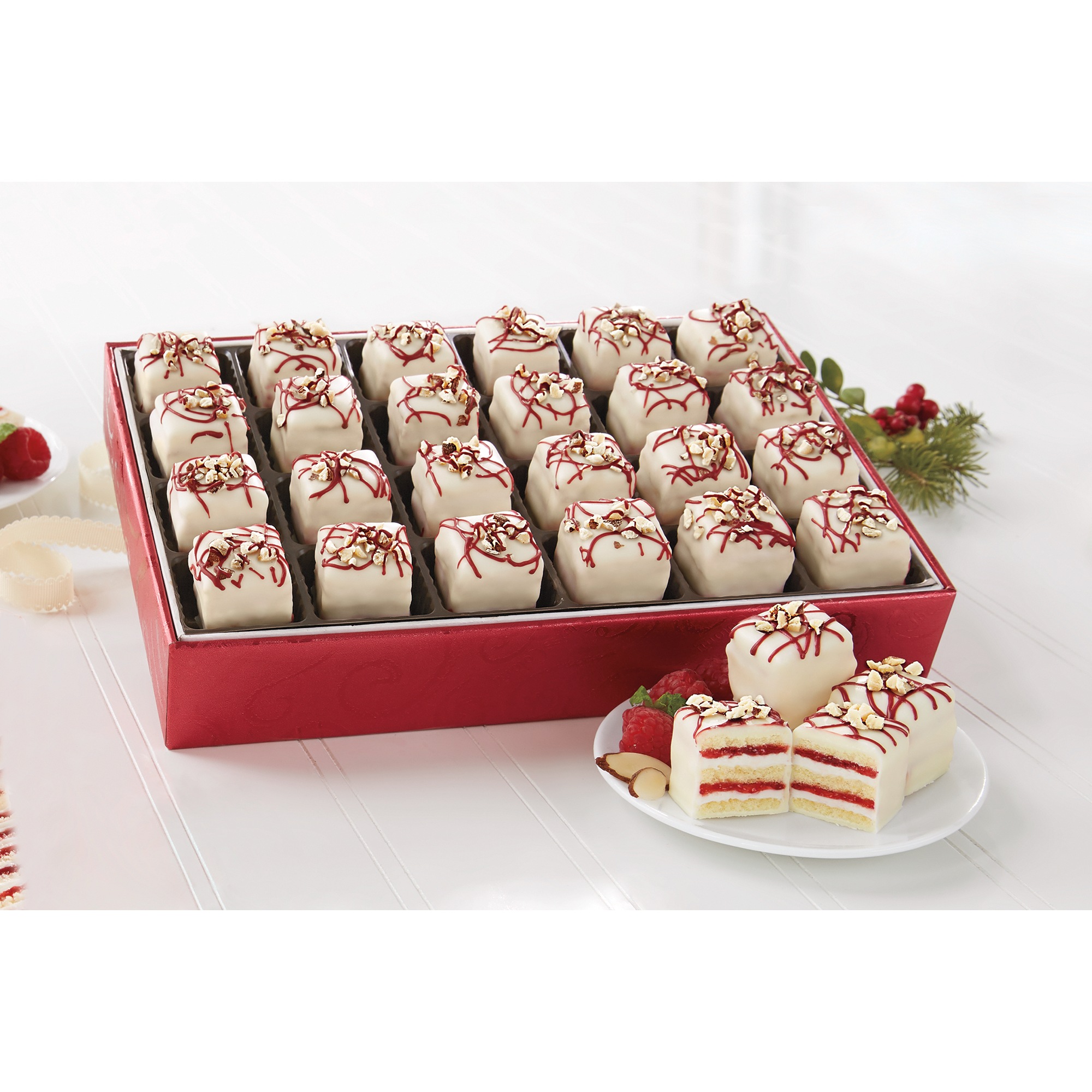 Almond-Raspberry Petits Fours